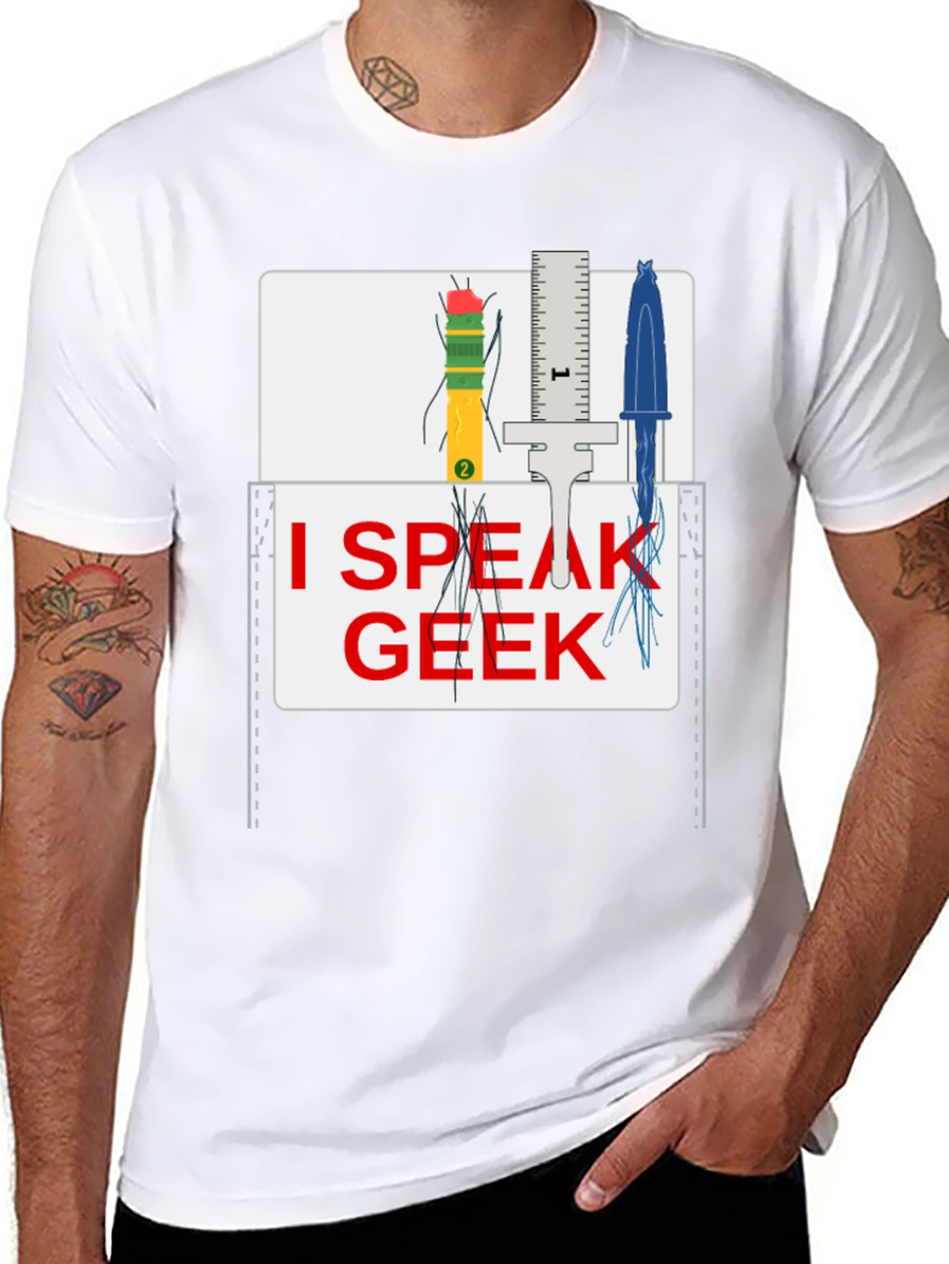 I Speak Geek T-Shirt - Novelty Graphic Tee