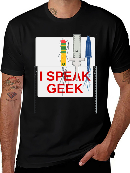 I Speak Geek T-Shirt - Novelty Graphic Tee