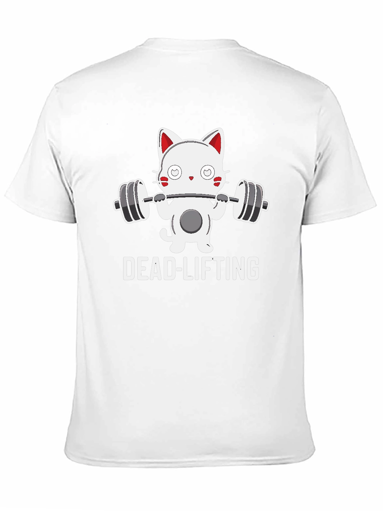 Dead-Lifting Cat Graphic T-Shirt