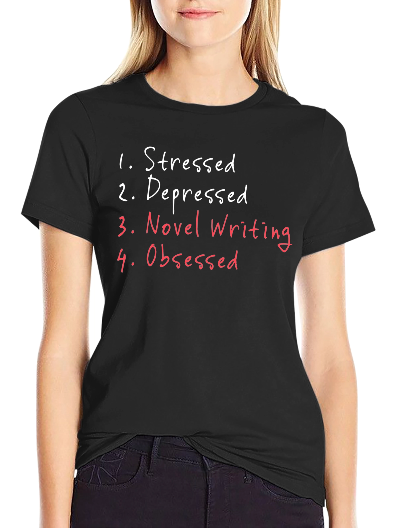 Stressed Depressed Novel Obsessed T-Shirt