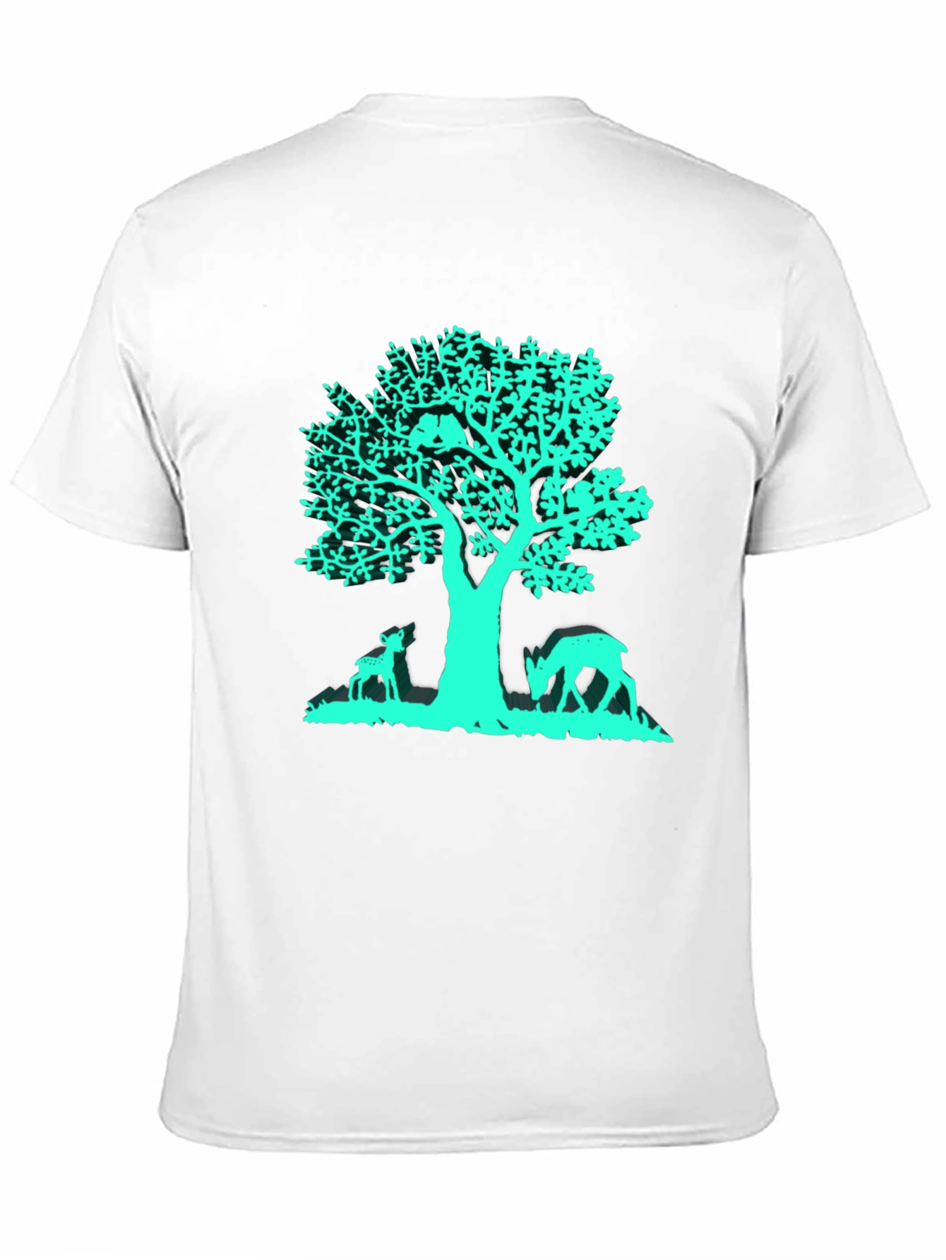 Tree & Deer Graphic Tee - Black