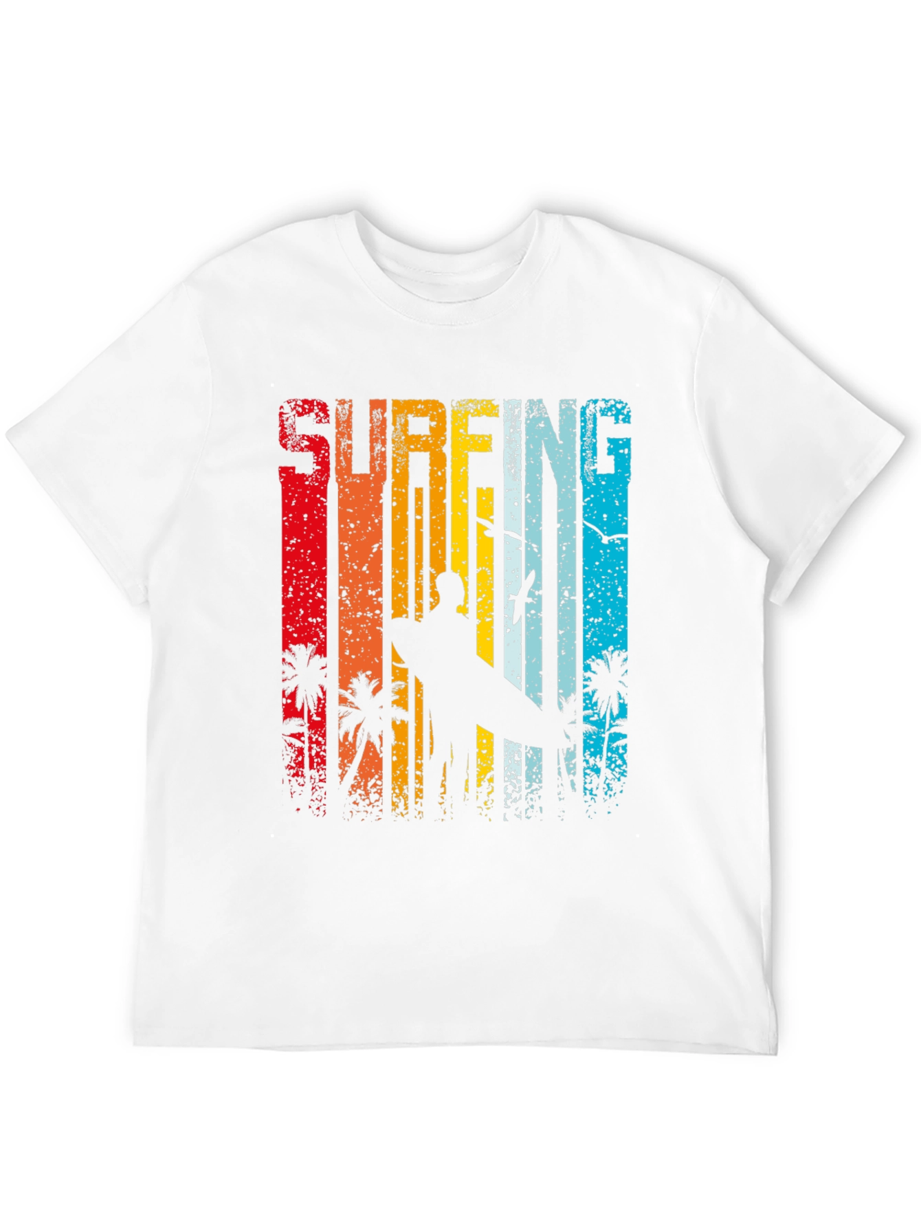 Retro Surfing Graphic Tee - Black