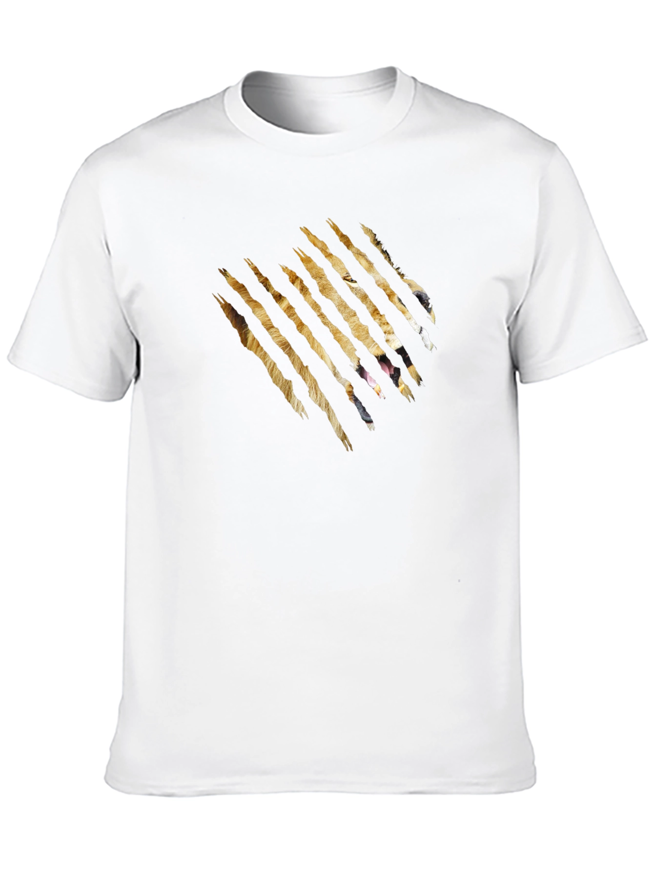 Black T-Shirt with Tiger Claw Design