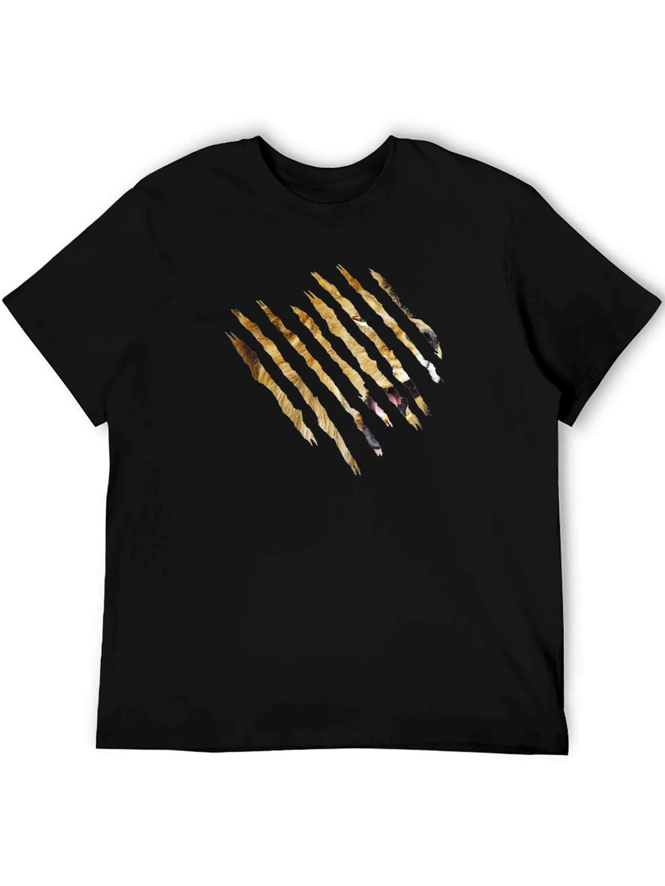 Black T-Shirt with Tiger Claw Design