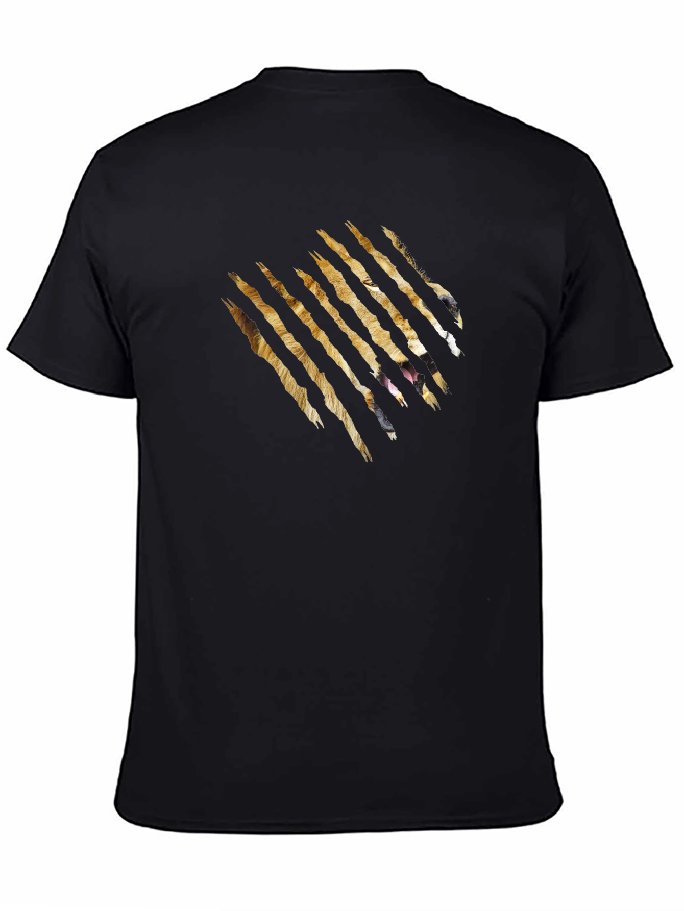 Black T-Shirt with Tiger Claw Design
