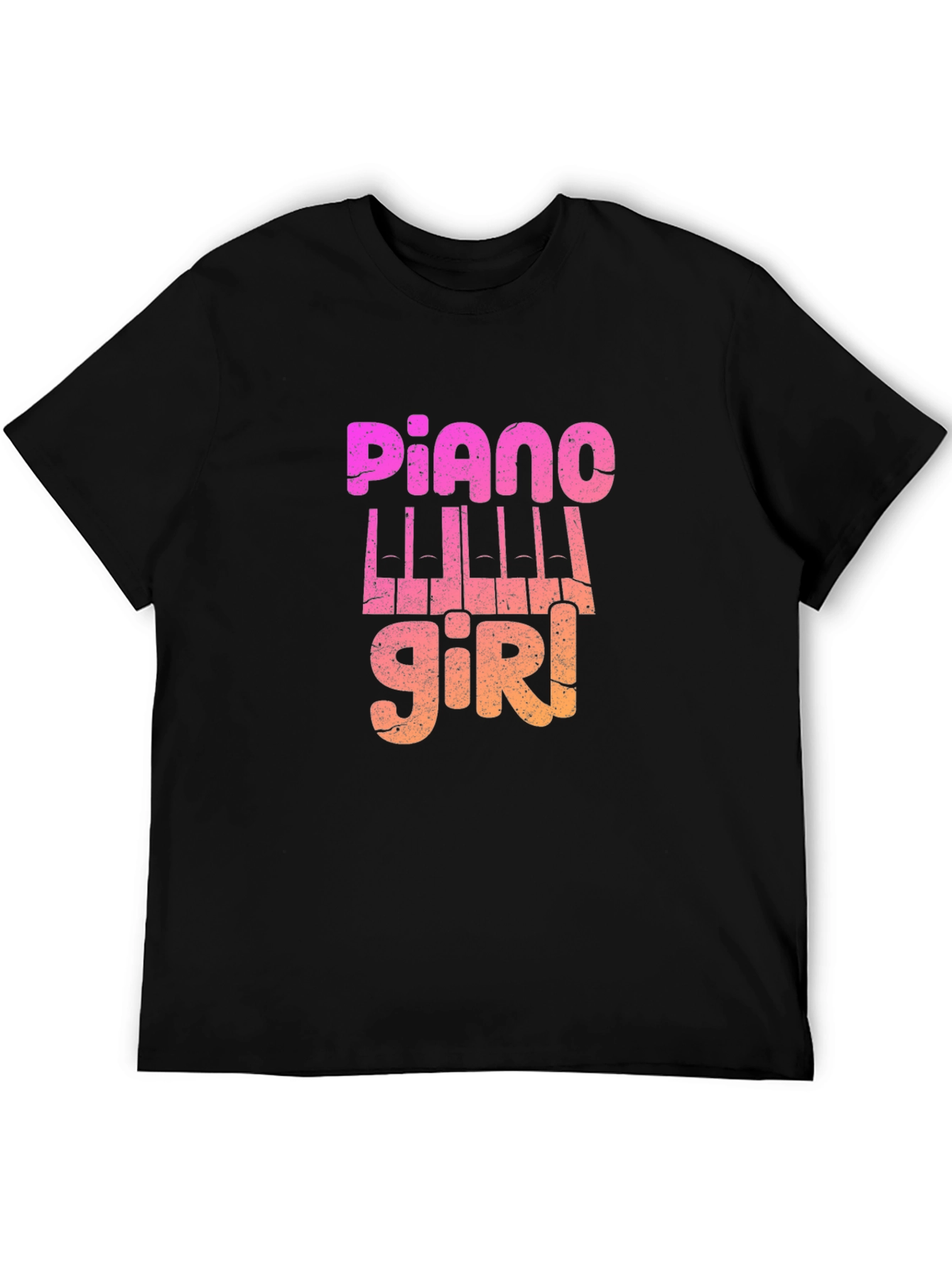 Piano Girl Graphic Tee - Music Lovers T-Shirt