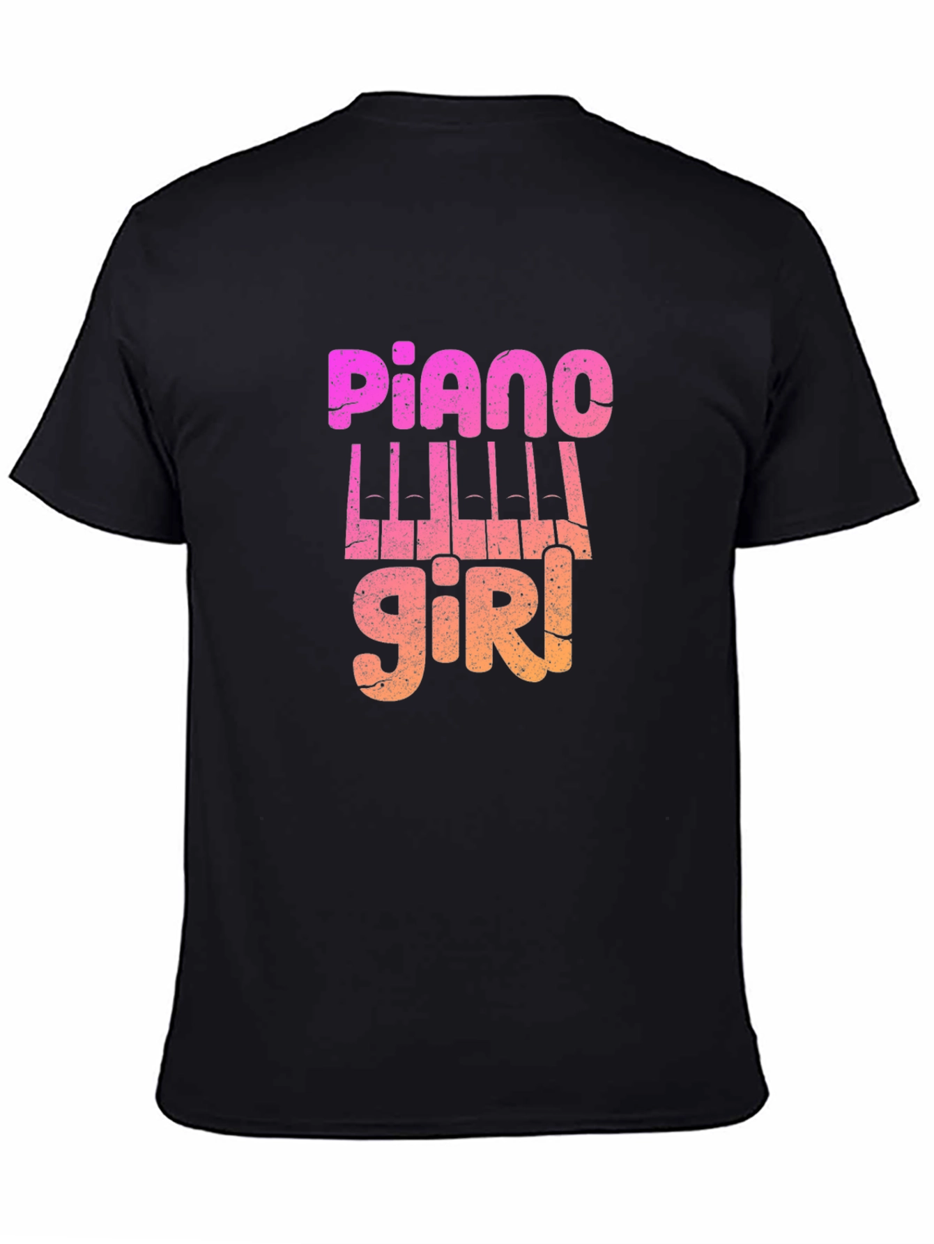 Piano Girl Graphic Tee - Music Lovers T-Shirt