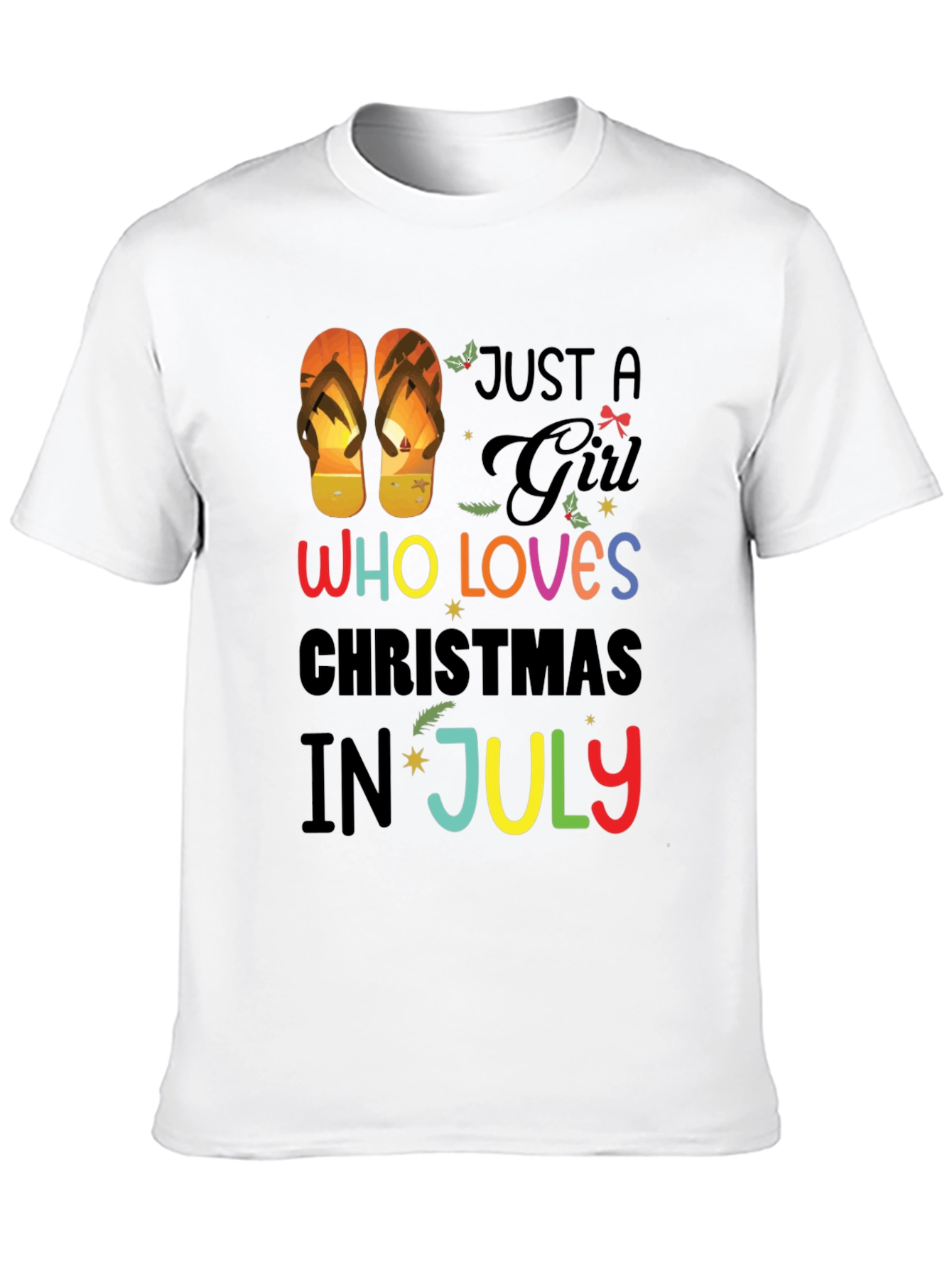 Just a Girl Who Loves Christmas in July T-Shirt