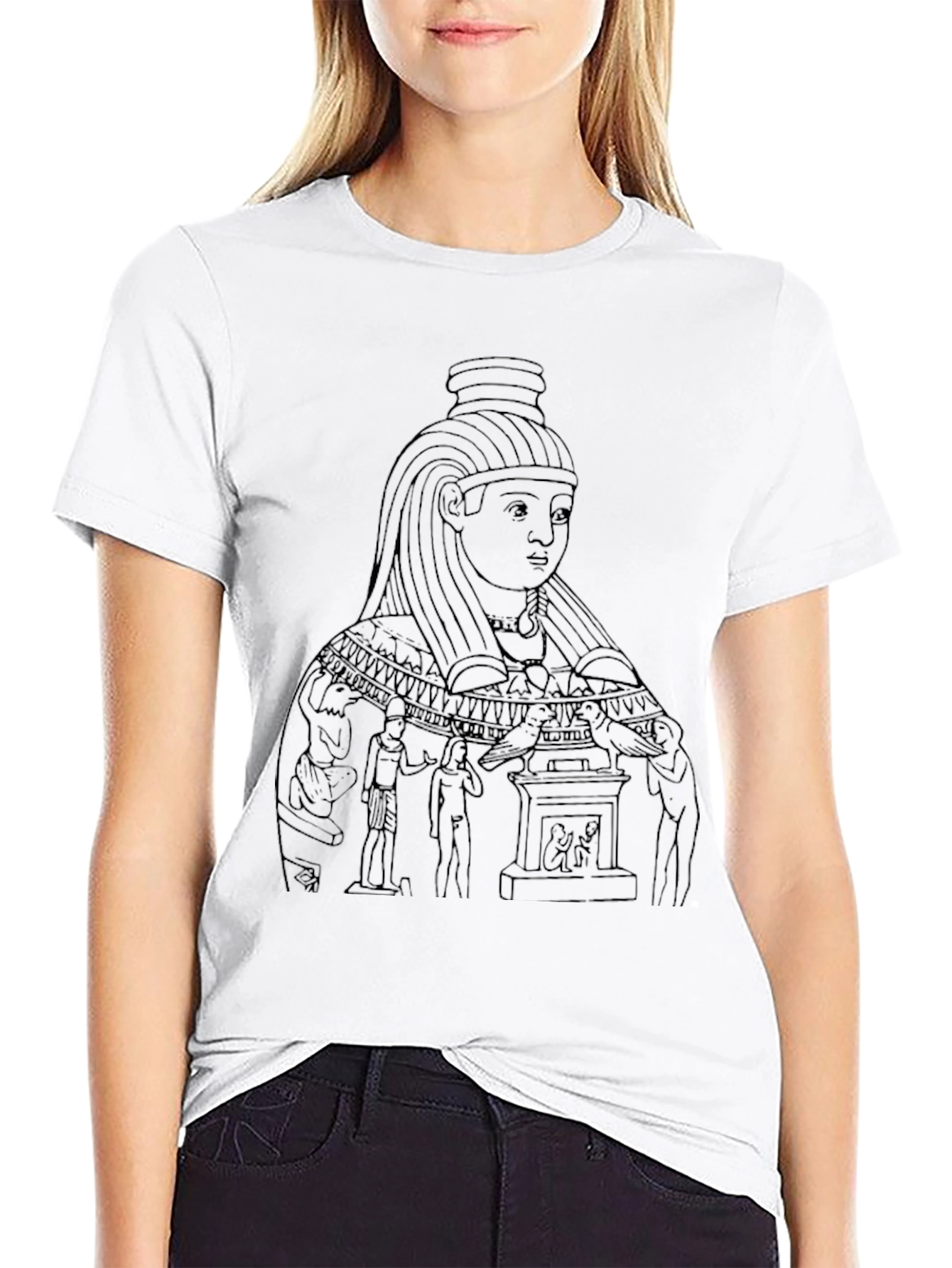 Black Egyptian Art Graphic Tee