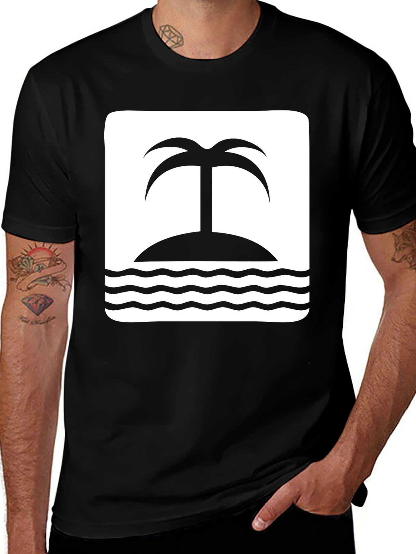 Island Life Graphic Tee - Black
