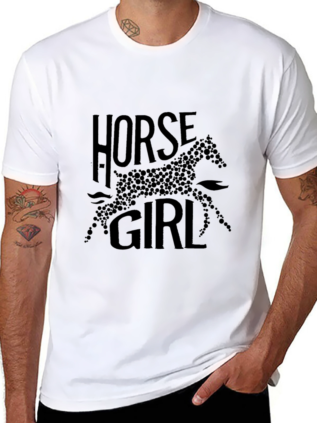 Horse Girl Graphic Tee - Black