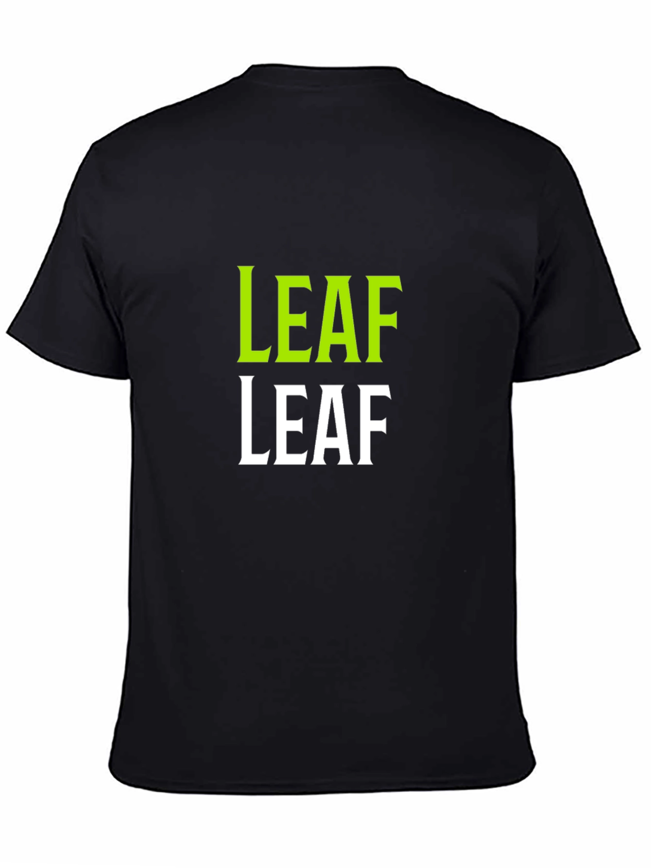 LEAF Graphic Print Black T-Shirt