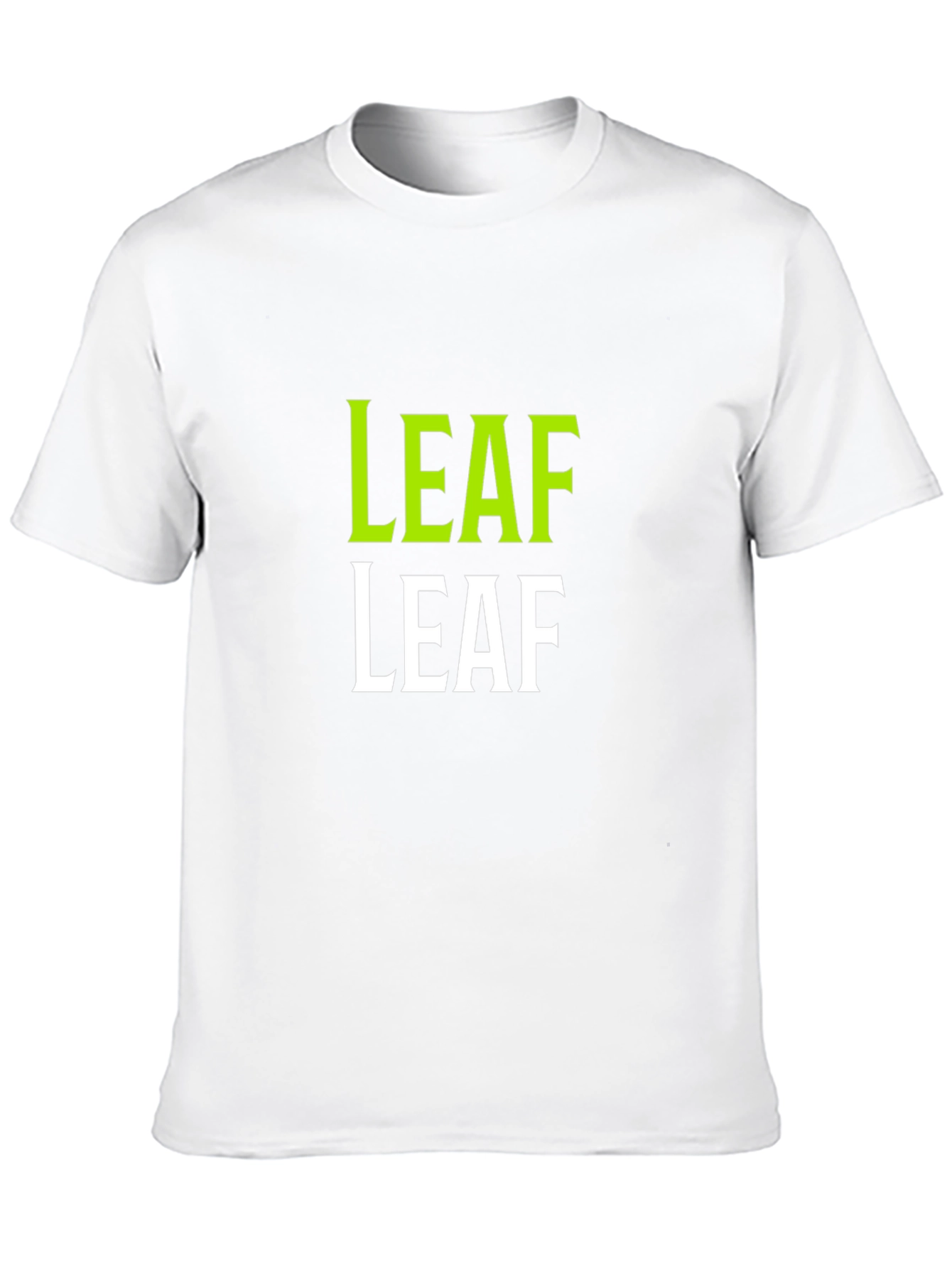 LEAF Graphic Print Black T-Shirt