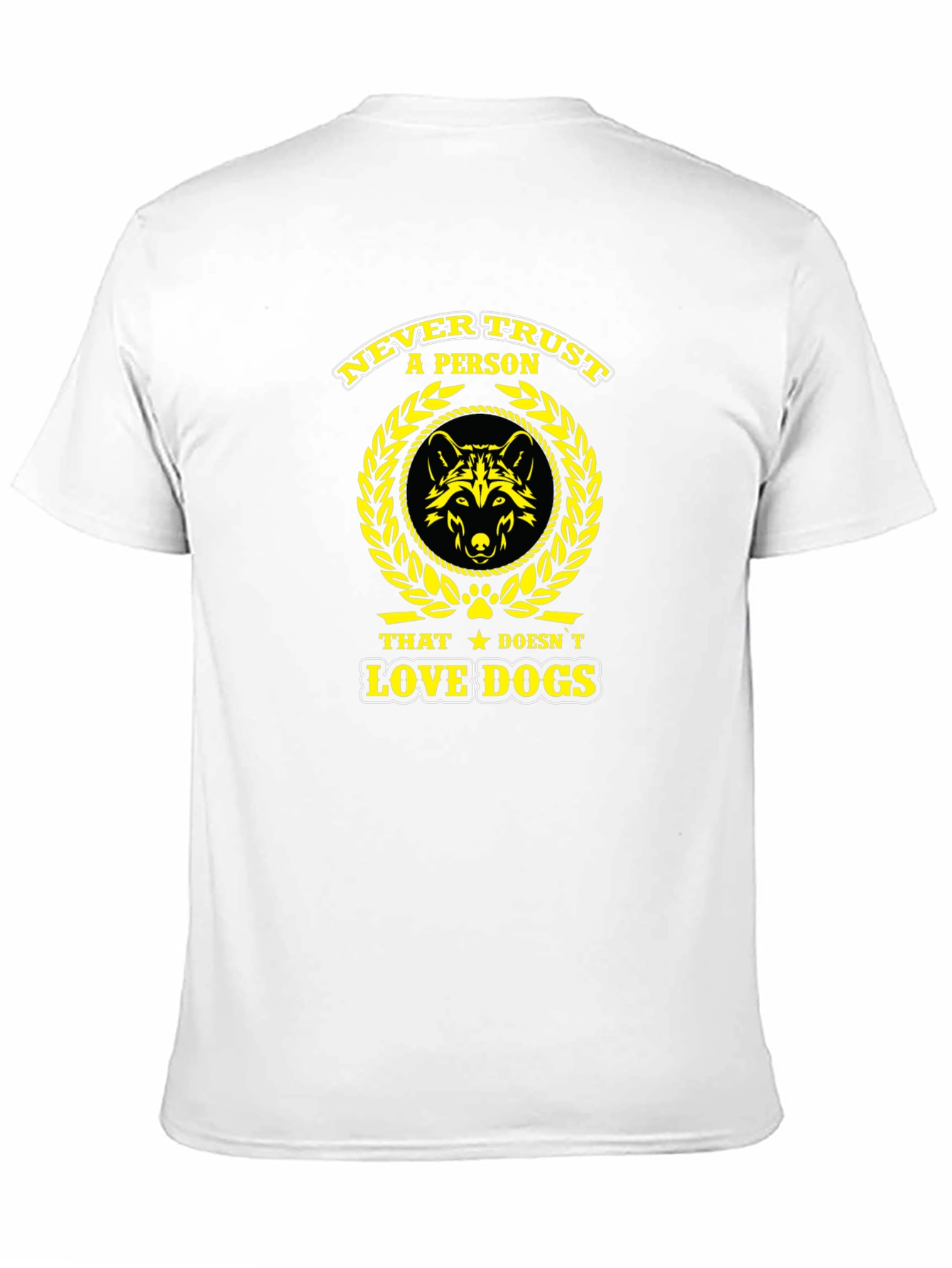 Never Trust A Person Dog Lover Black T-Shirt