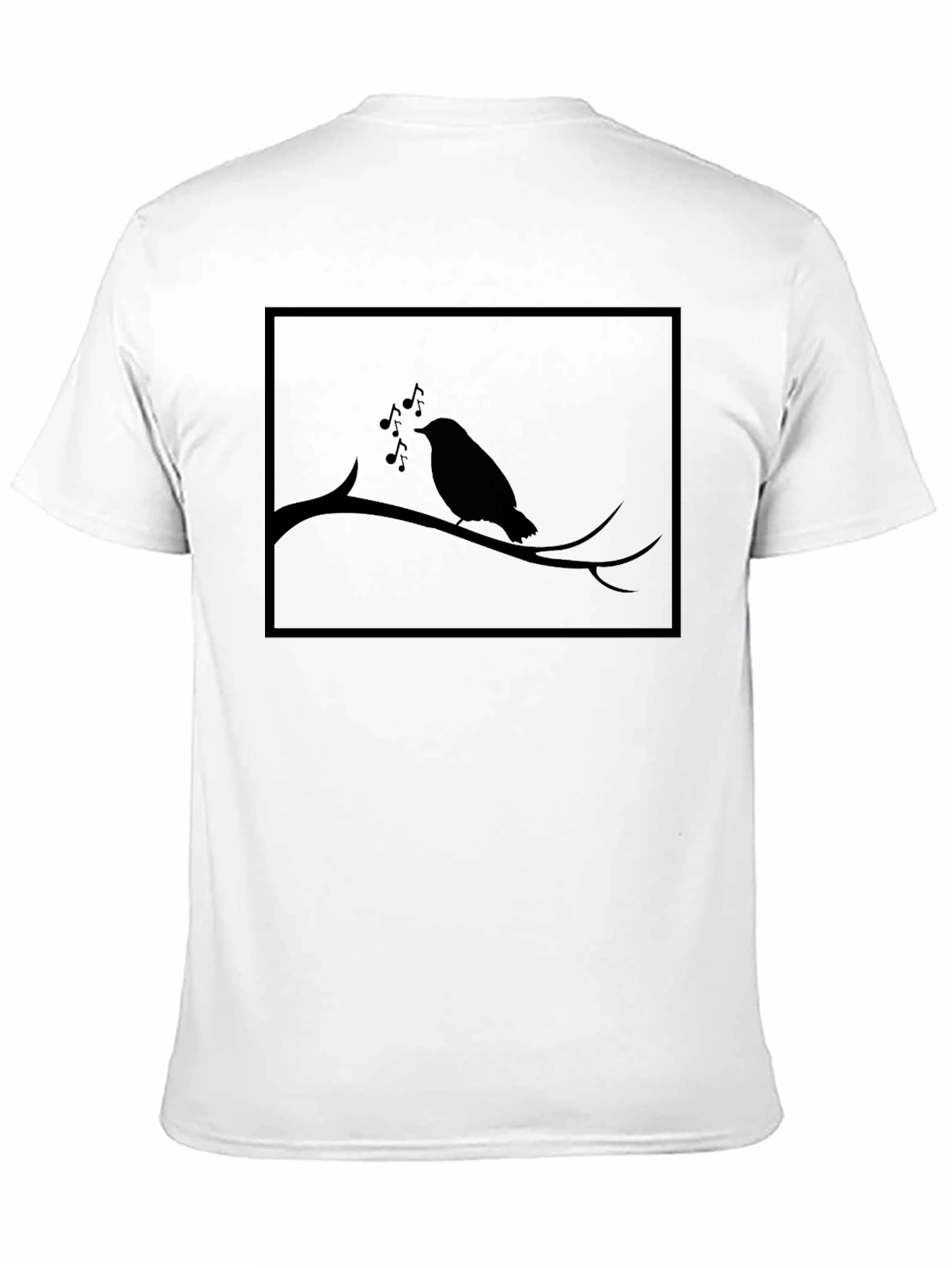 Singing Bird Graphic Black T-Shirt
