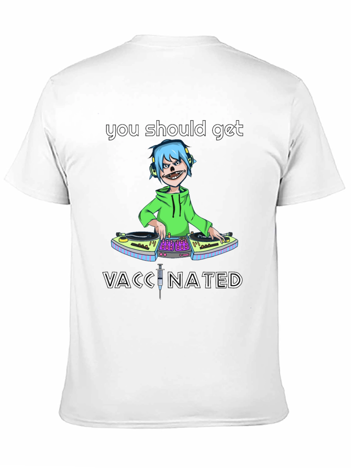 Vaccinated DJ Graphic Tee - Stylish & Comfy