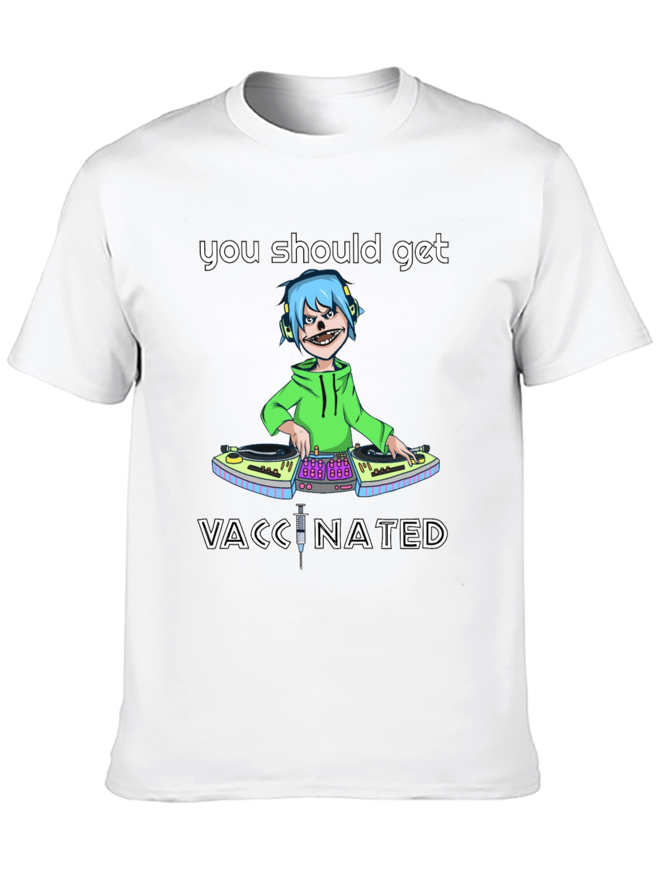 Vaccinated DJ Graphic Tee - Stylish & Comfy