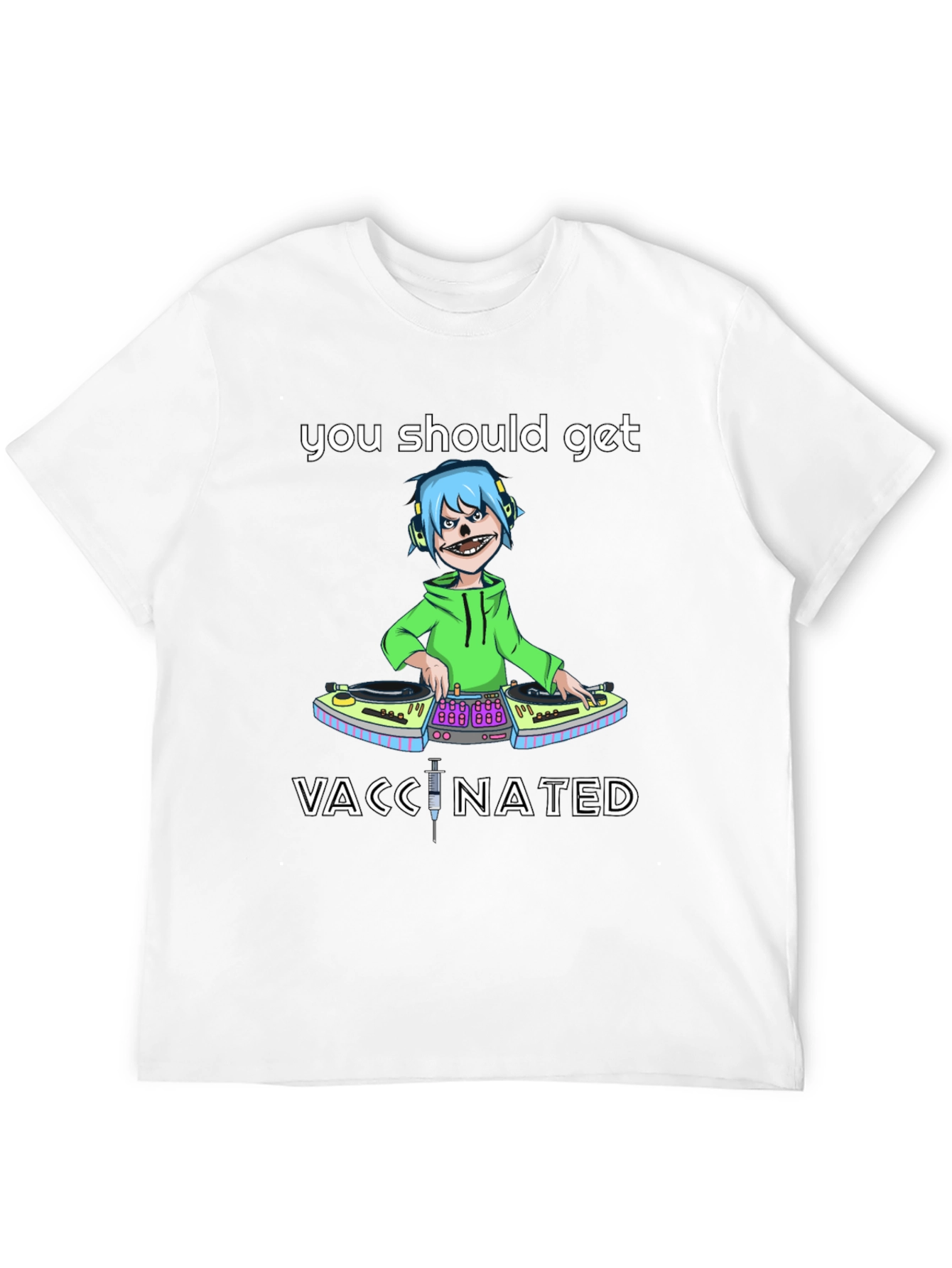 Vaccinated DJ Graphic Tee - Stylish & Comfy