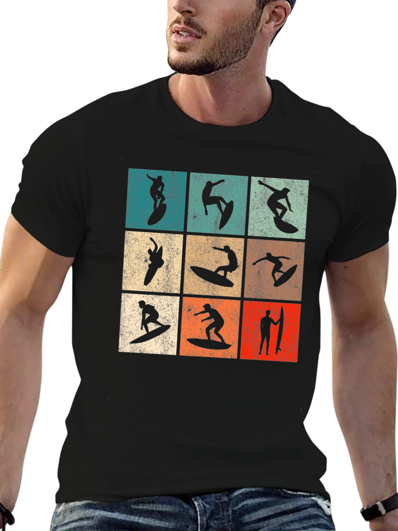 Retro Surfing Silhouette Tee