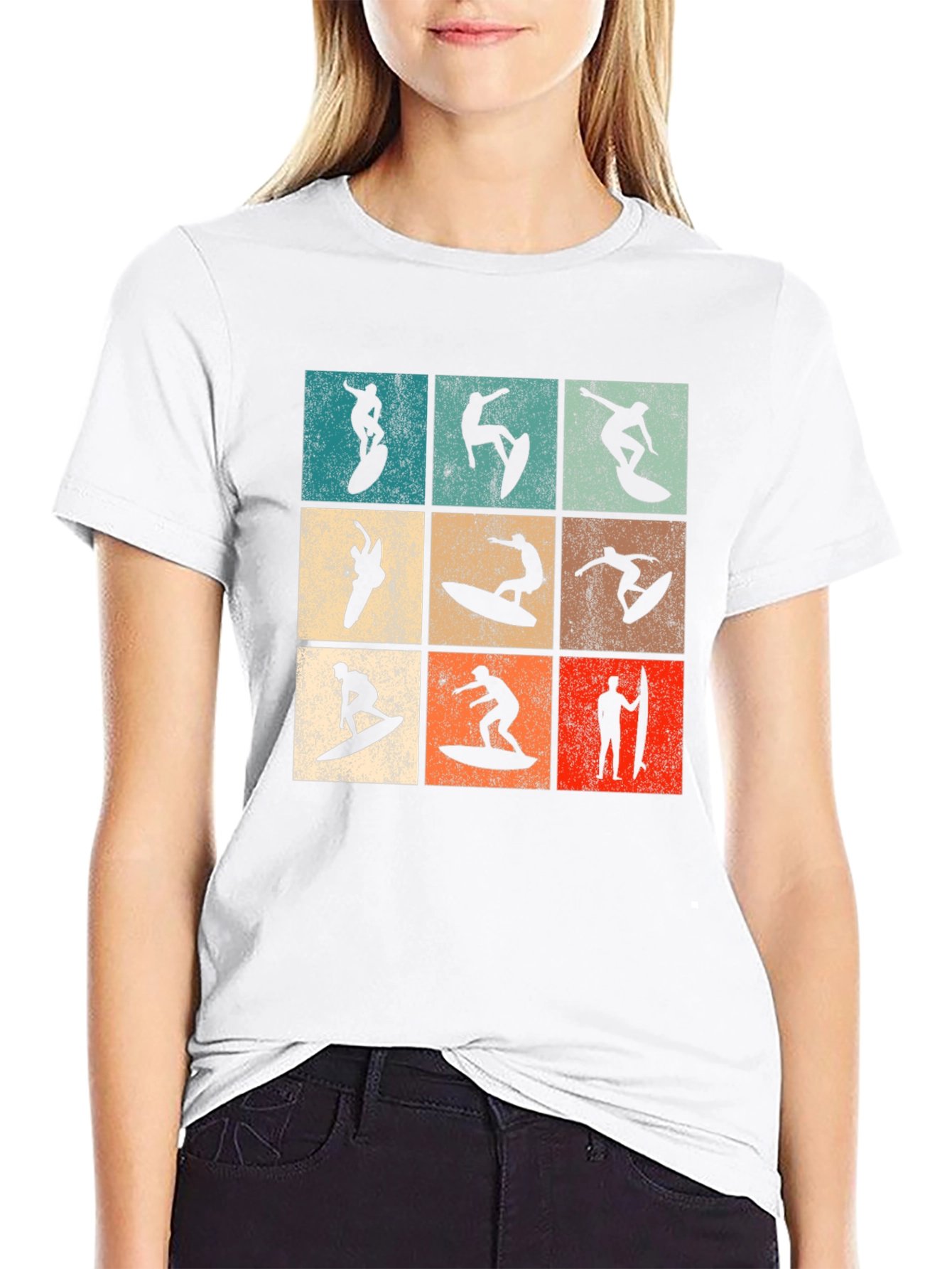 Retro Surfing Silhouette Tee