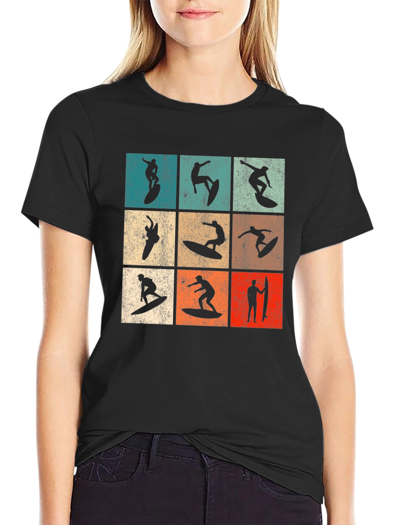 Retro Surfing Silhouette Tee
