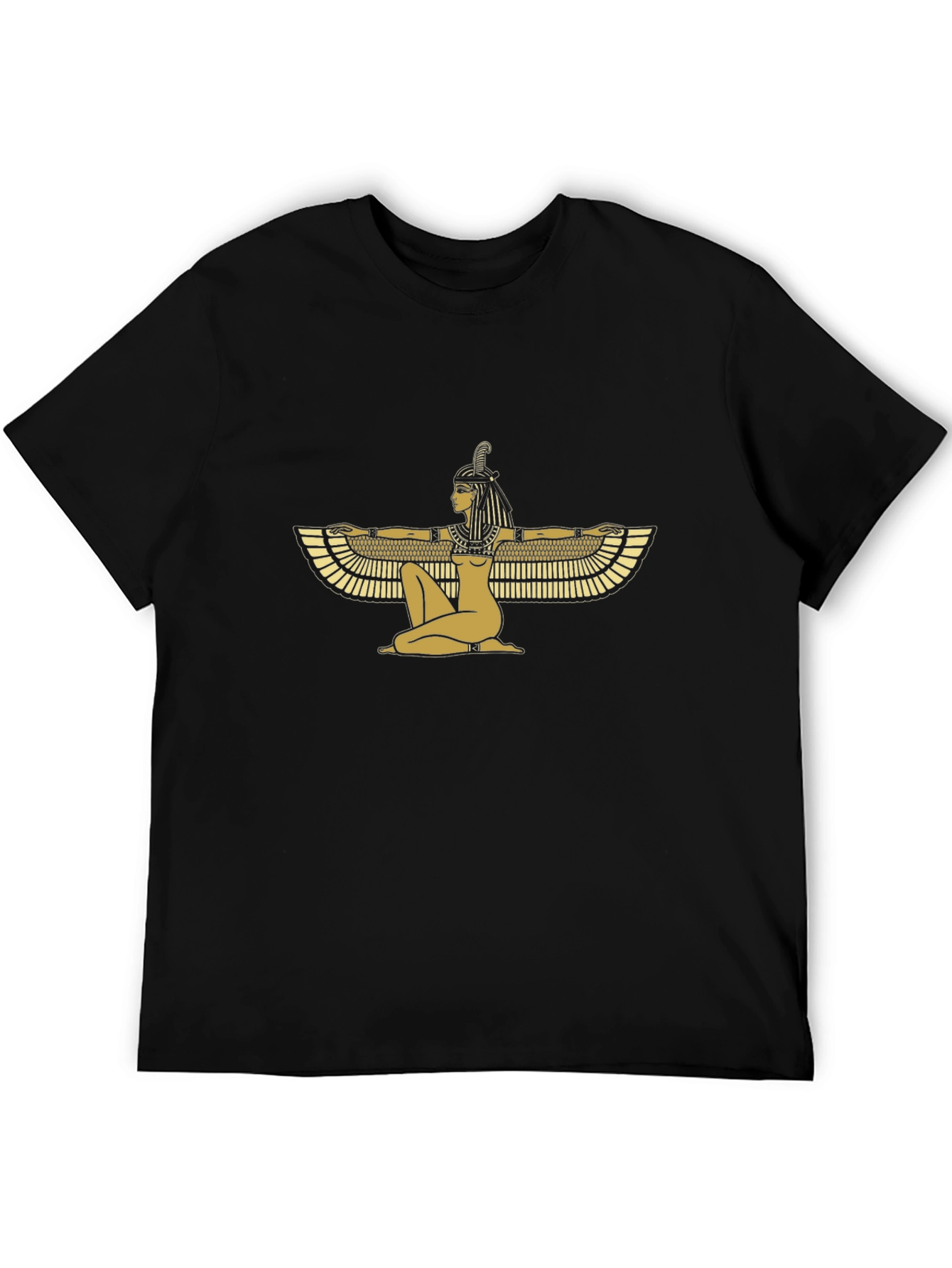 Egyptian Goddess Winged Isis Black T-Shirt