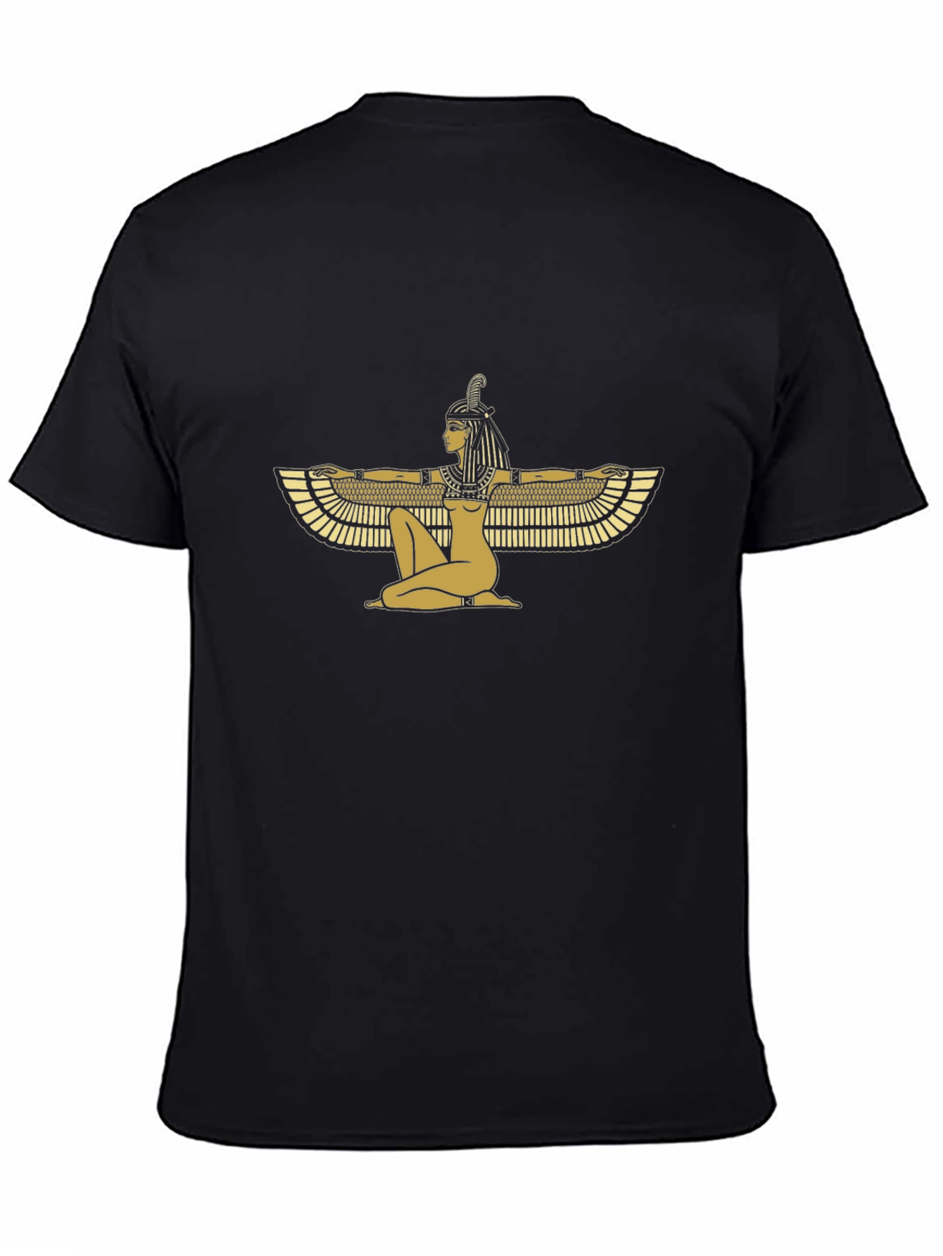 Egyptian Goddess Winged Isis Black T-Shirt
