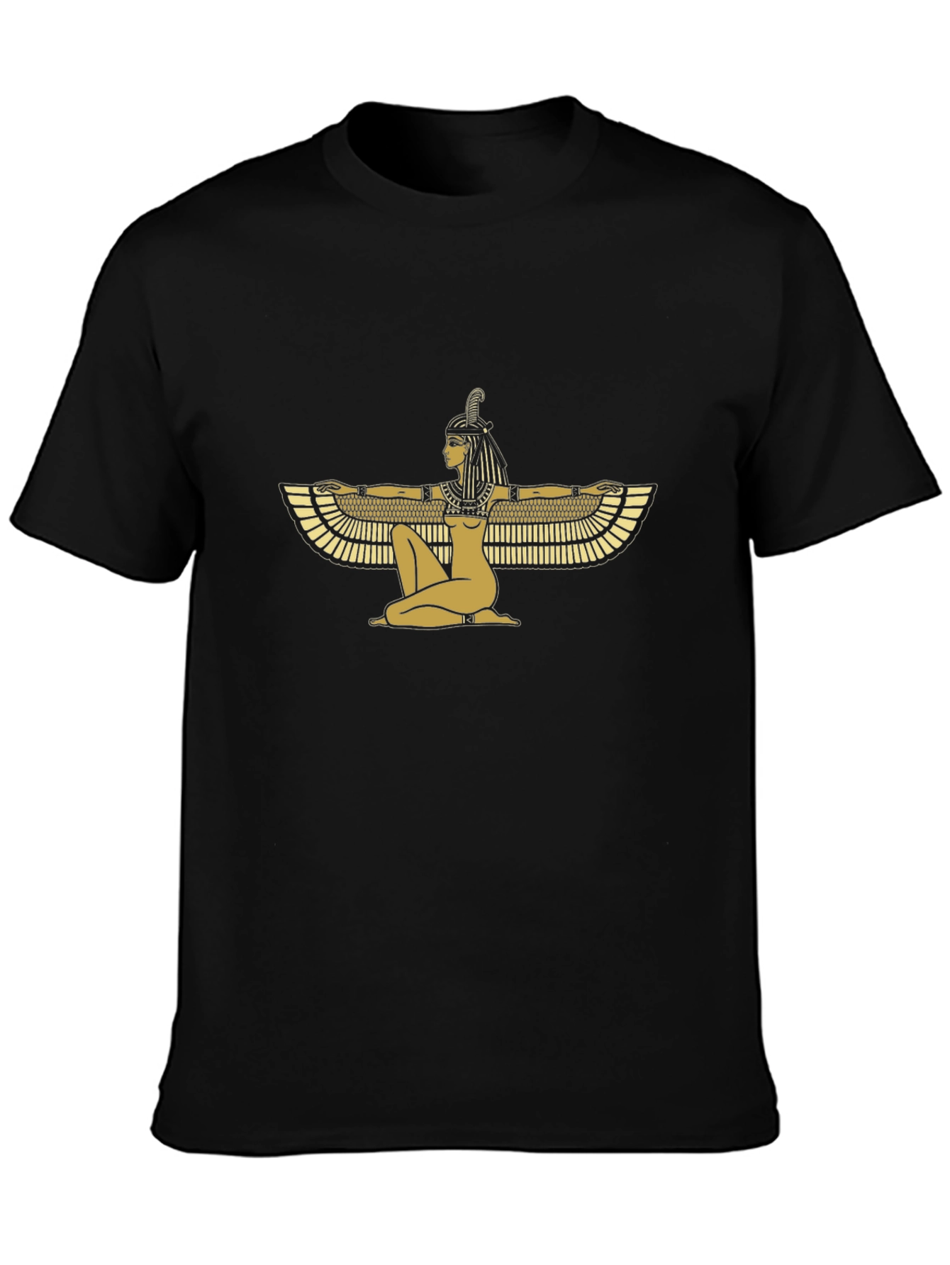 Egyptian Goddess Winged Isis Black T-Shirt