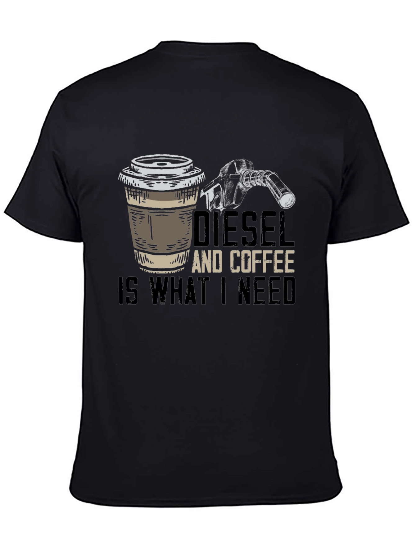 Diesel and Coffee Graphic T-Shirt
