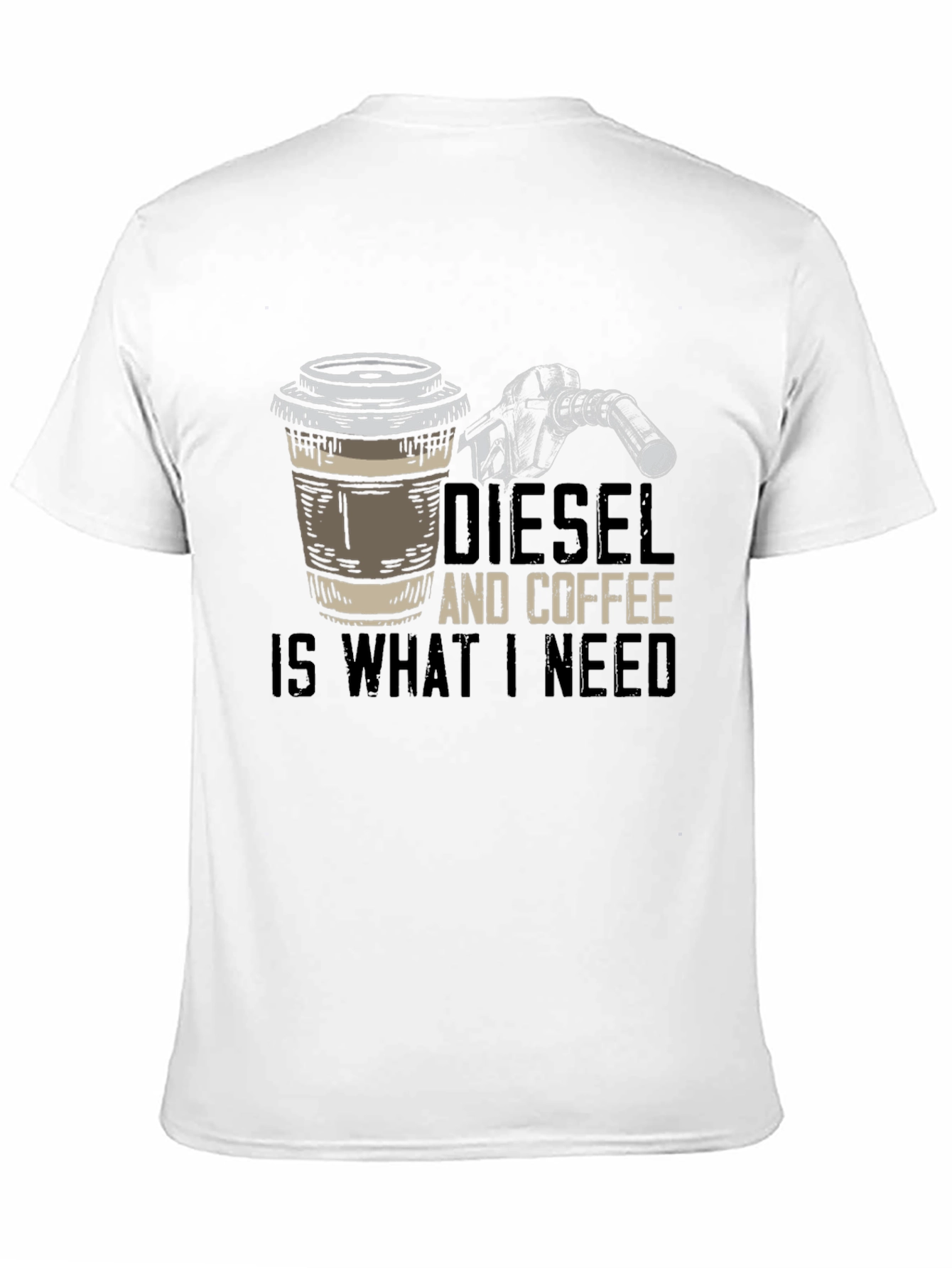 Diesel and Coffee Graphic T-Shirt
