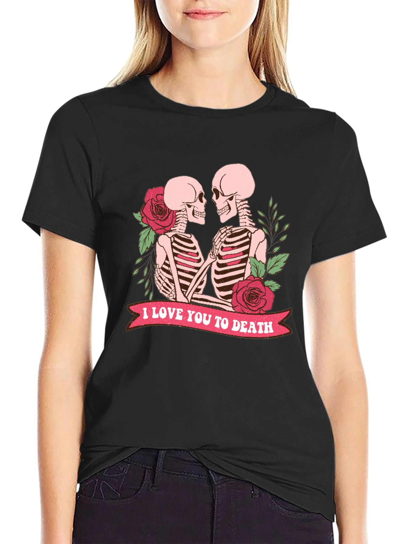 Skeleton Couple T-Shirt - I Love You To Death