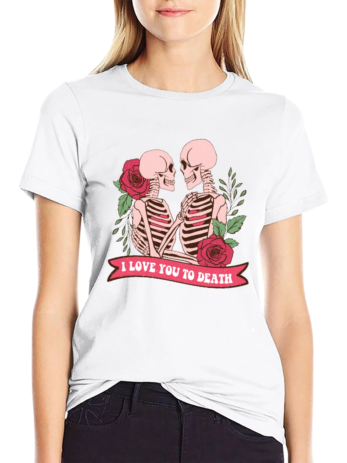 Skeleton Couple T-Shirt - I Love You To Death