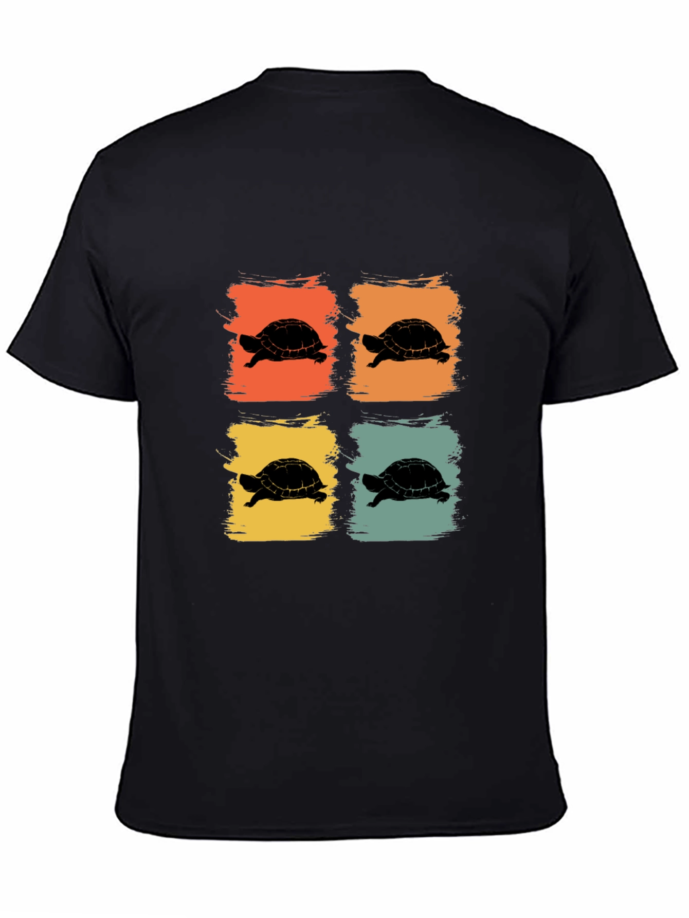 Retro Turtle Silhouette Graphic T-Shirt