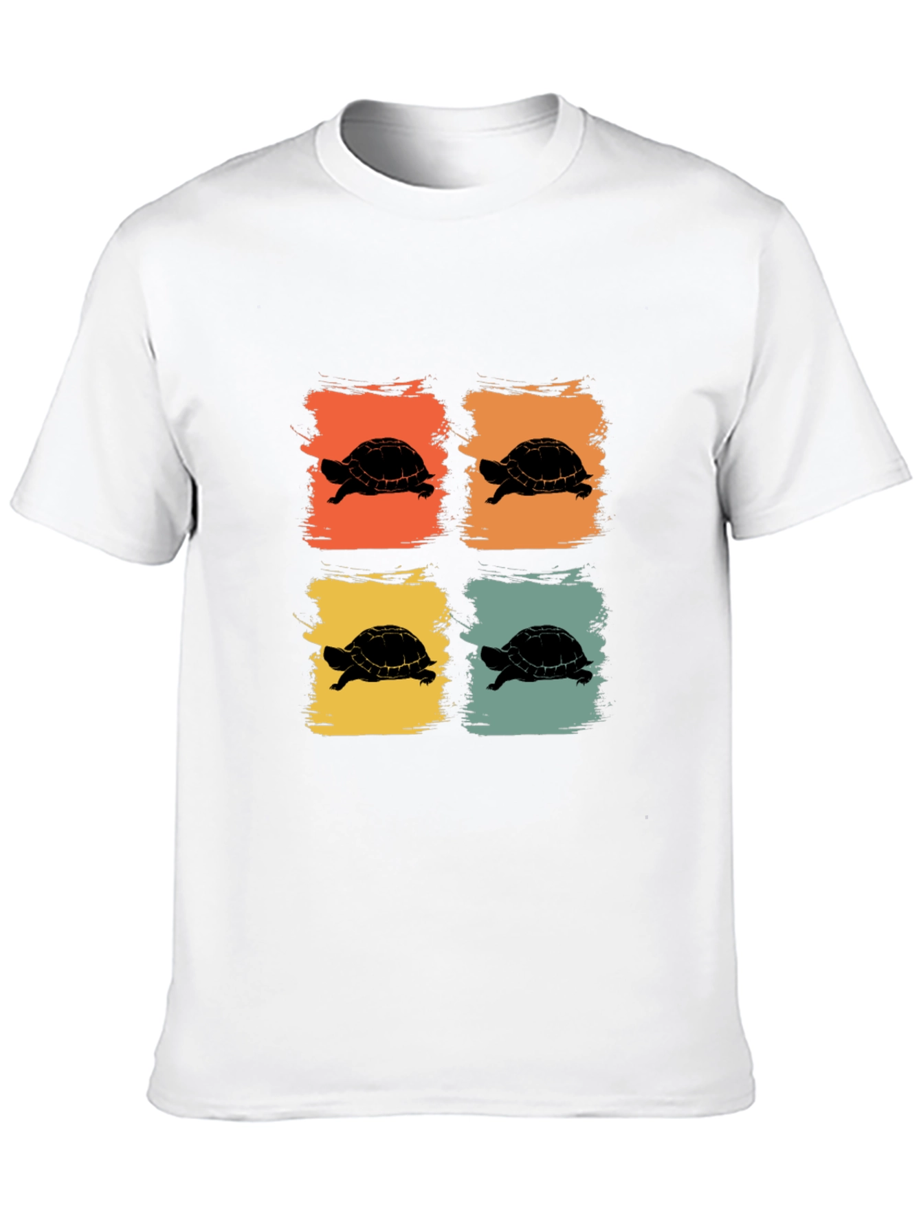 Retro Turtle Silhouette Graphic T-Shirt