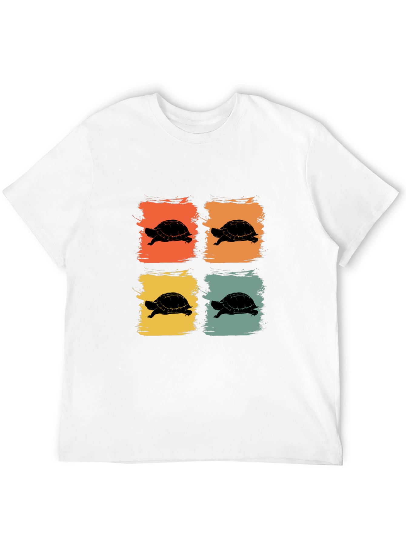 Retro Turtle Silhouette Graphic T-Shirt