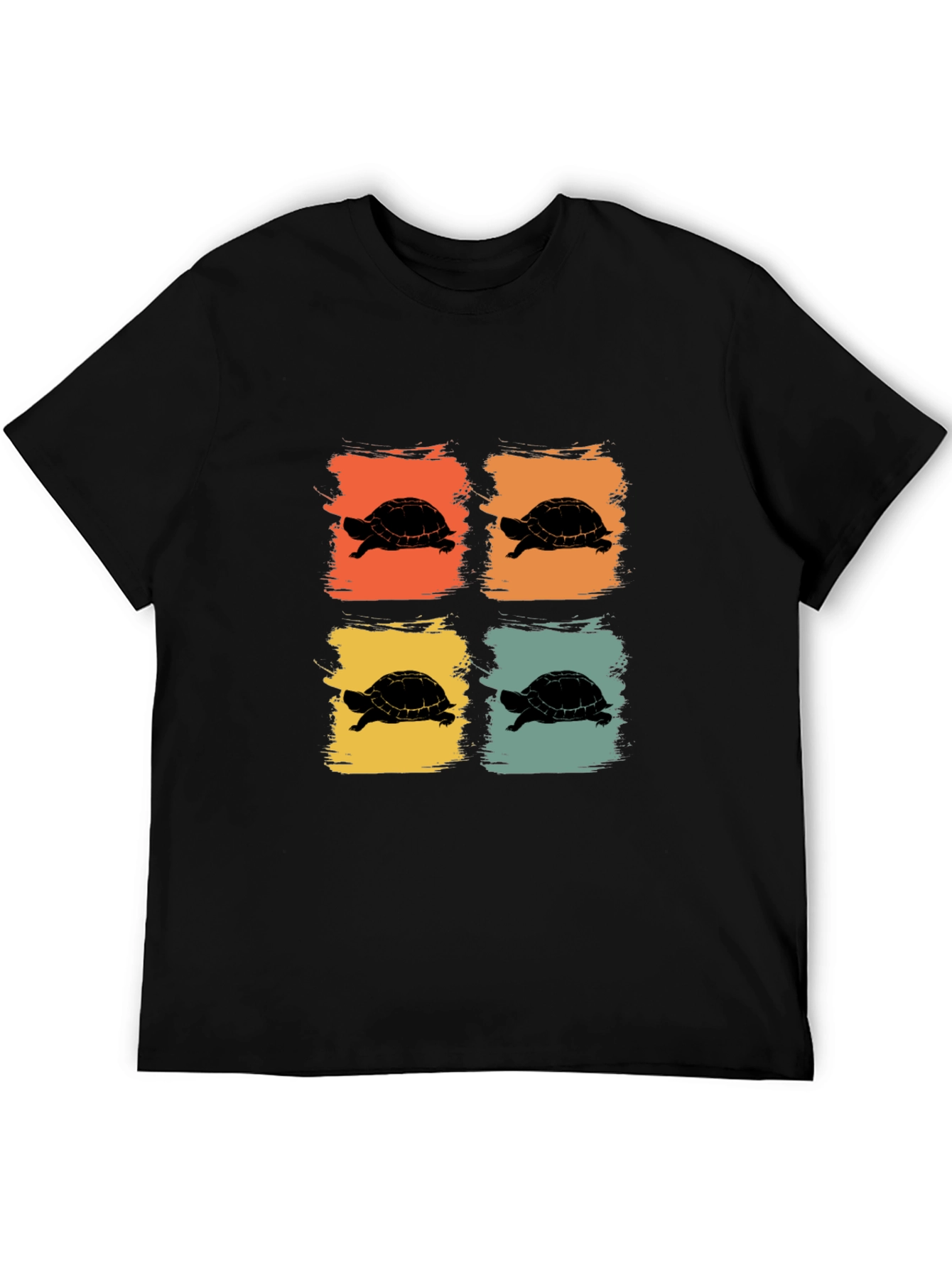 Retro Turtle Silhouette Graphic T-Shirt