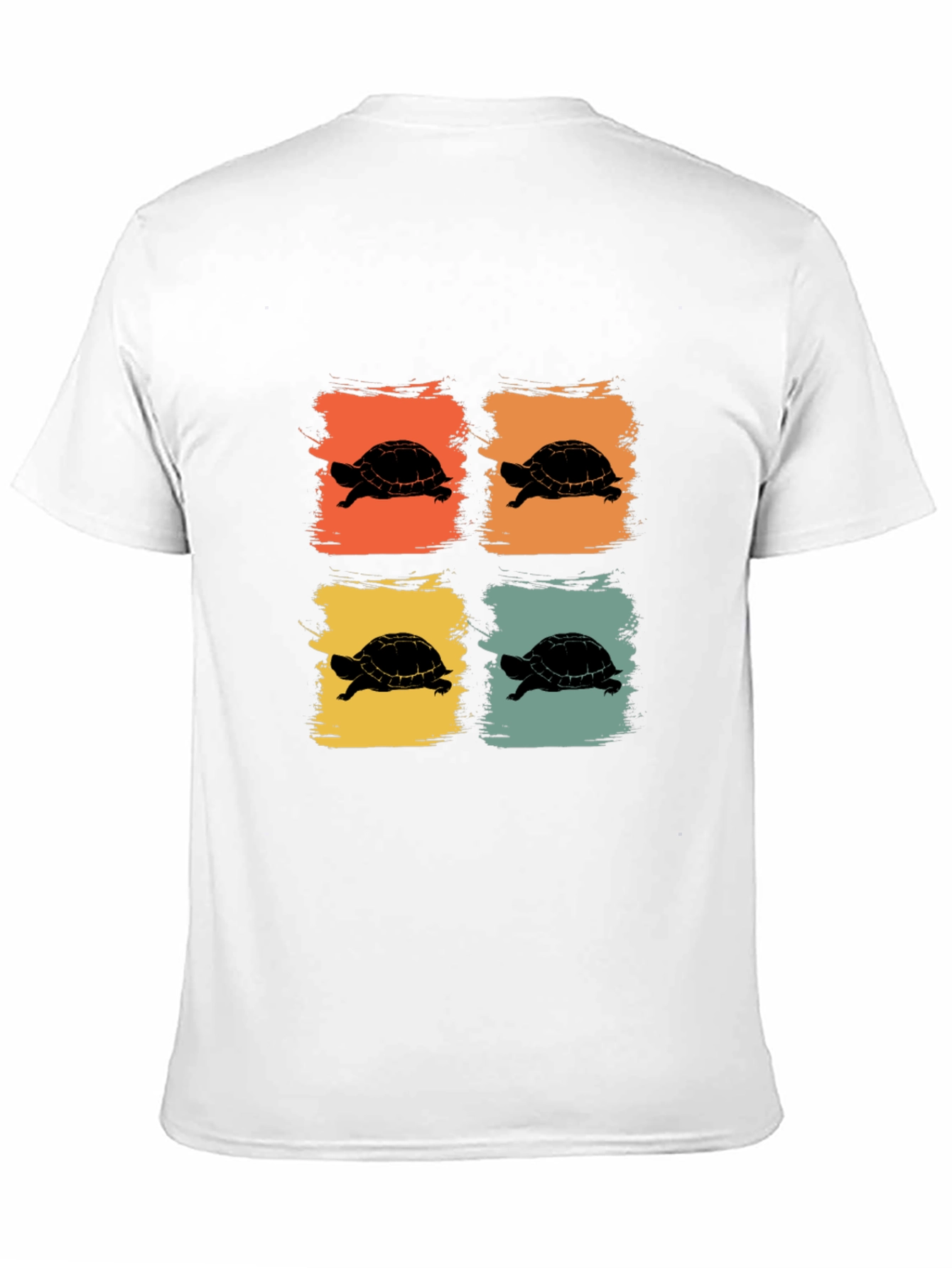 Retro Turtle Silhouette Graphic T-Shirt