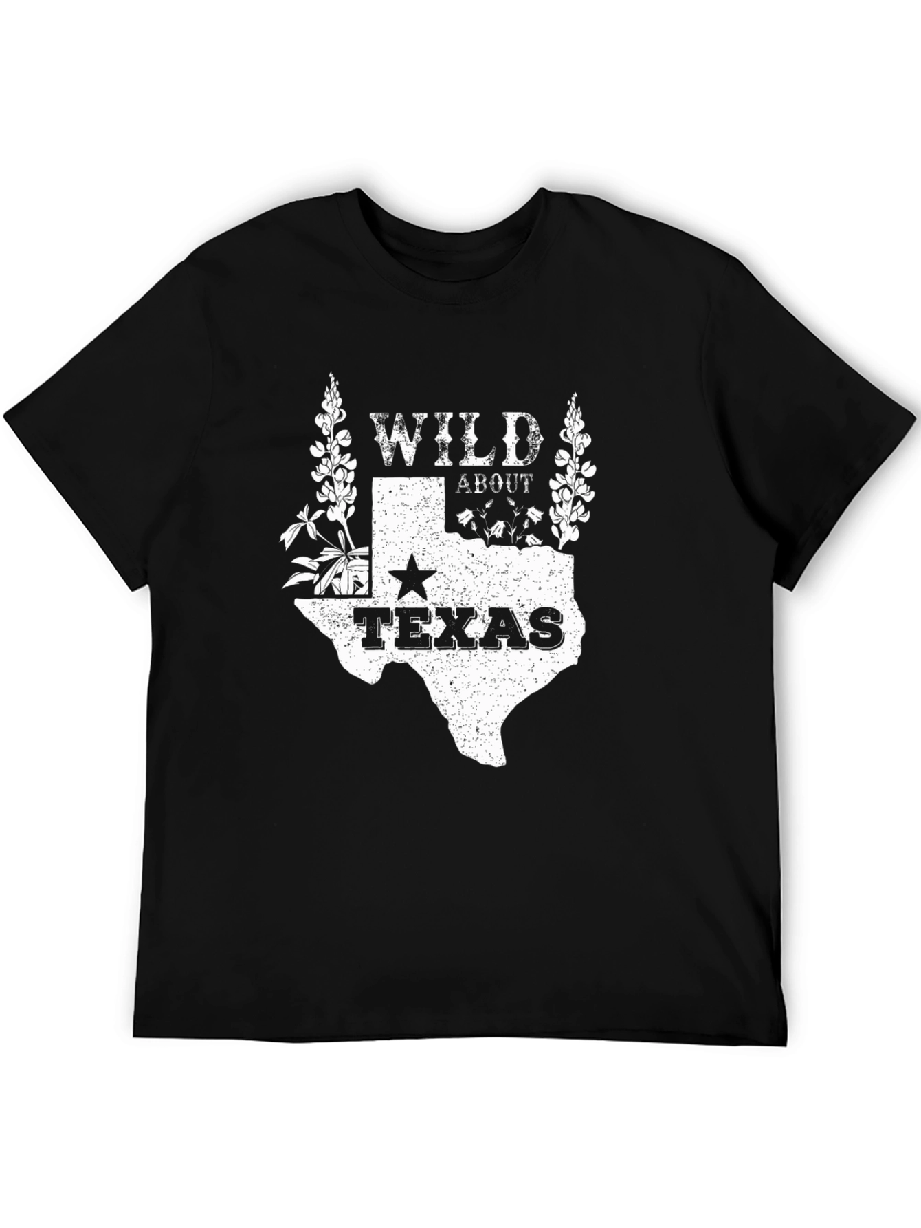Wild About Texas Graphic Tee - Black Cotton T-Shirt