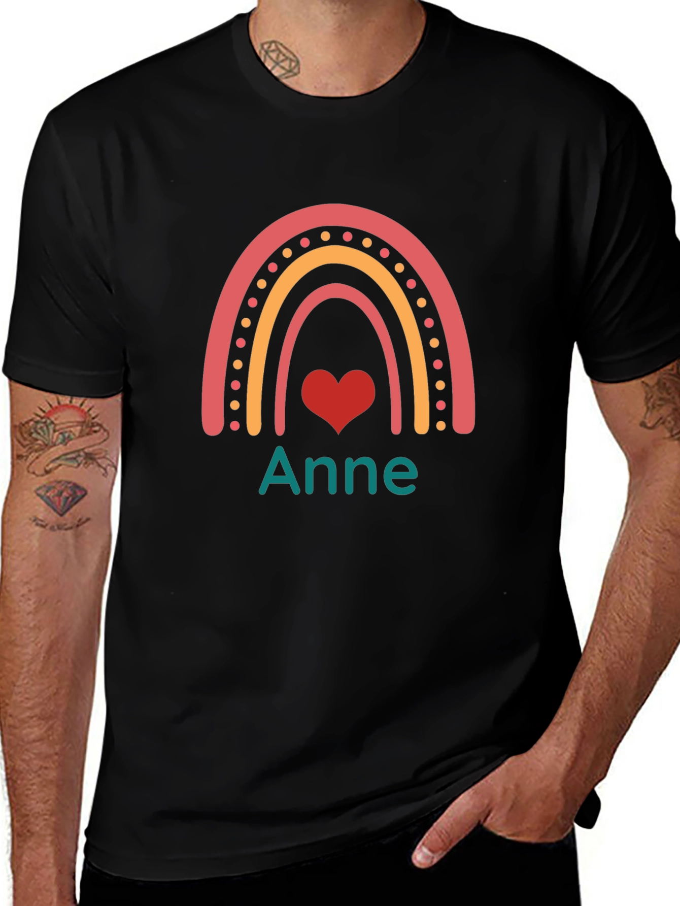 Anne Rainbow Heart Personalized T-Shirt