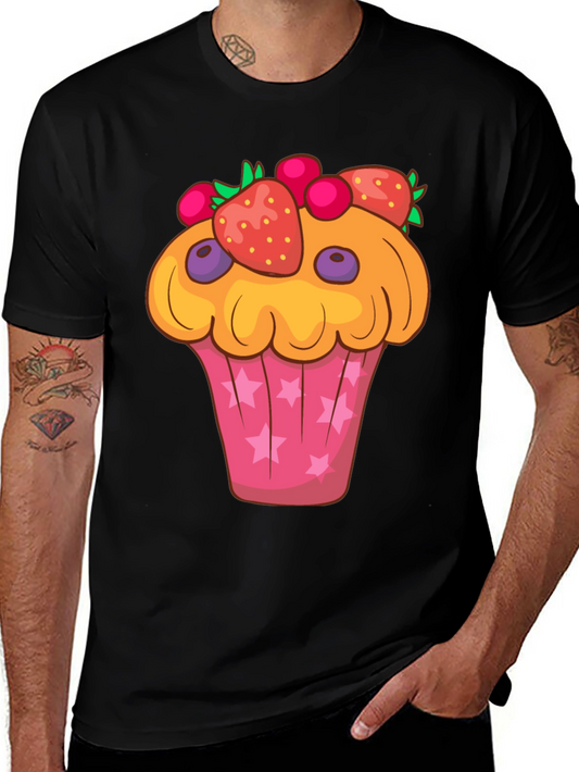 Cute Cupcake Graphic Tee - Fun Food T-Shirt