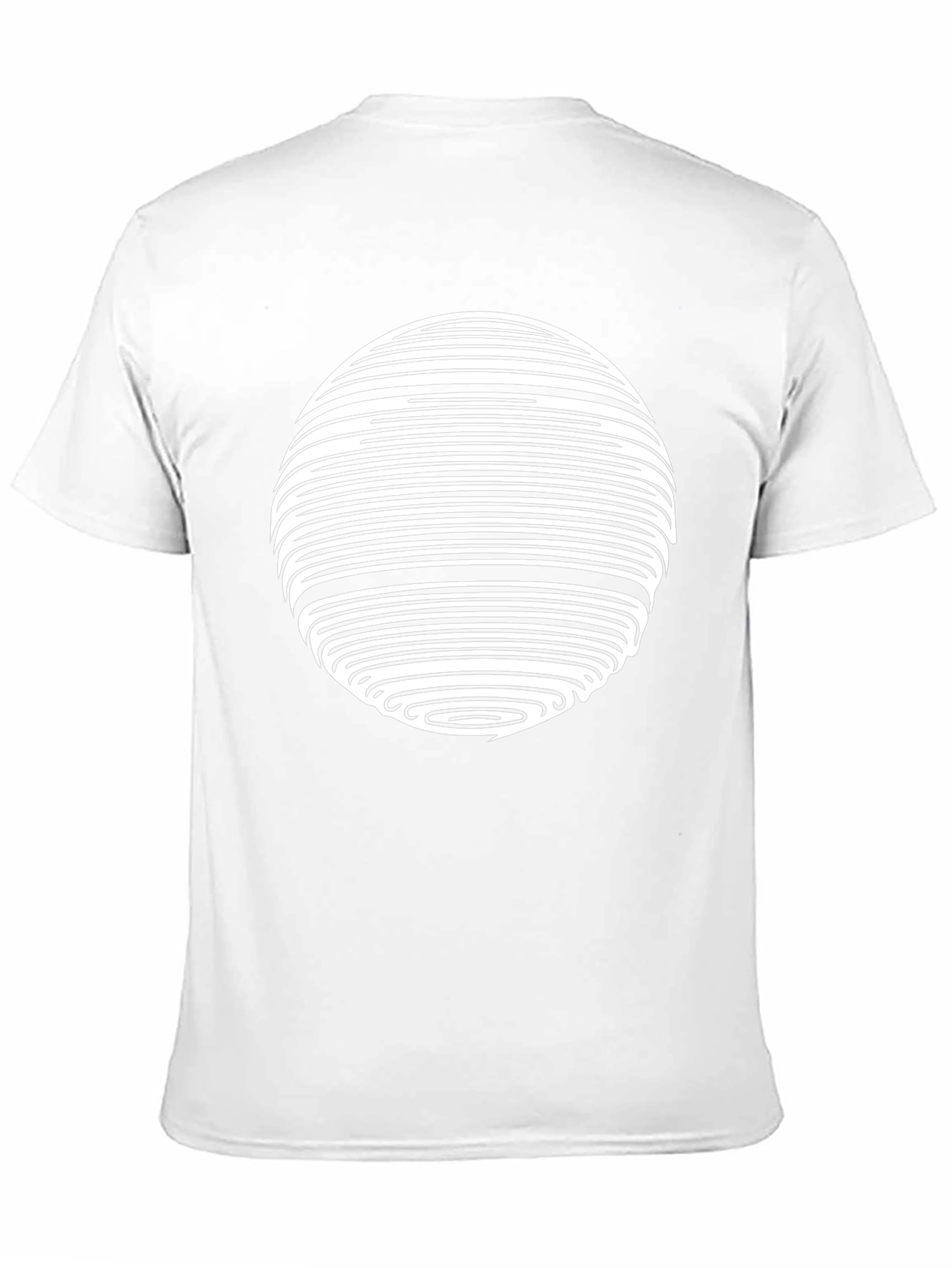 Abstract Circle Graphic Tee - Modern Black T-Shirt