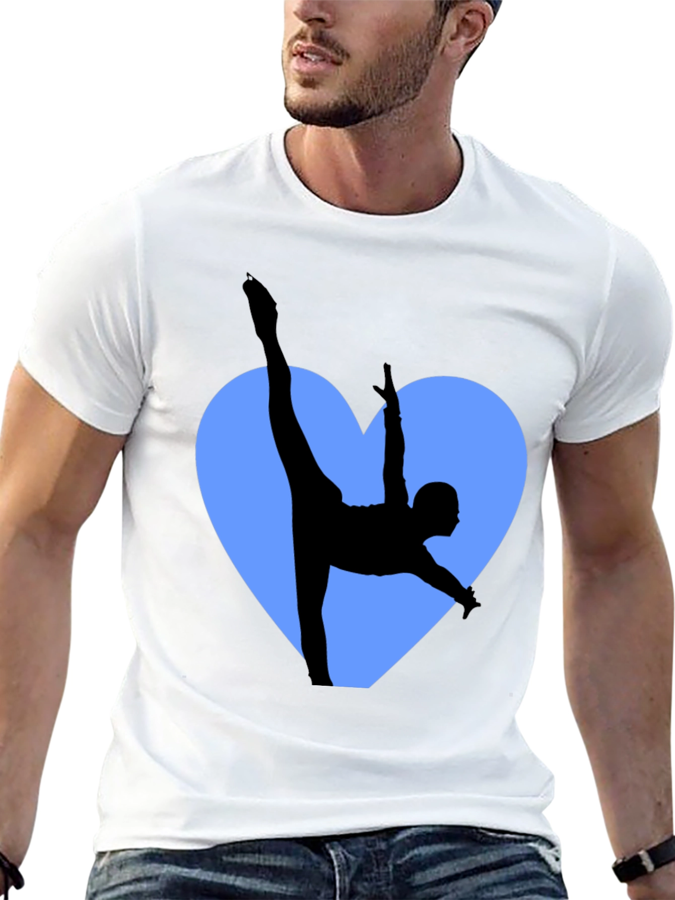 Gymnast Love Heart Black T-Shirt
