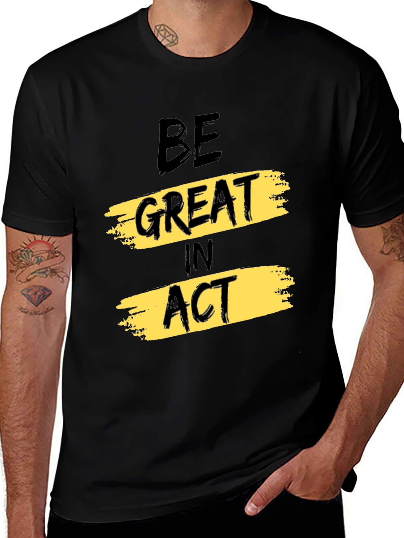 Be Great In Act Graphic Tee - Black
