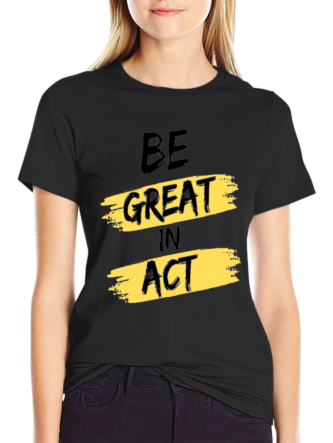 Be Great In Act Graphic Tee - Black