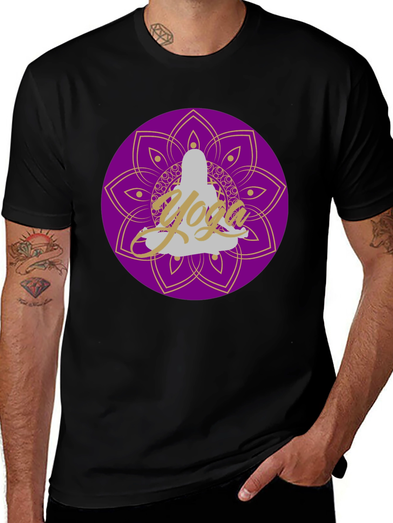 Yoga Mandala Graphic Tee - Relax & Meditate T-Shirt