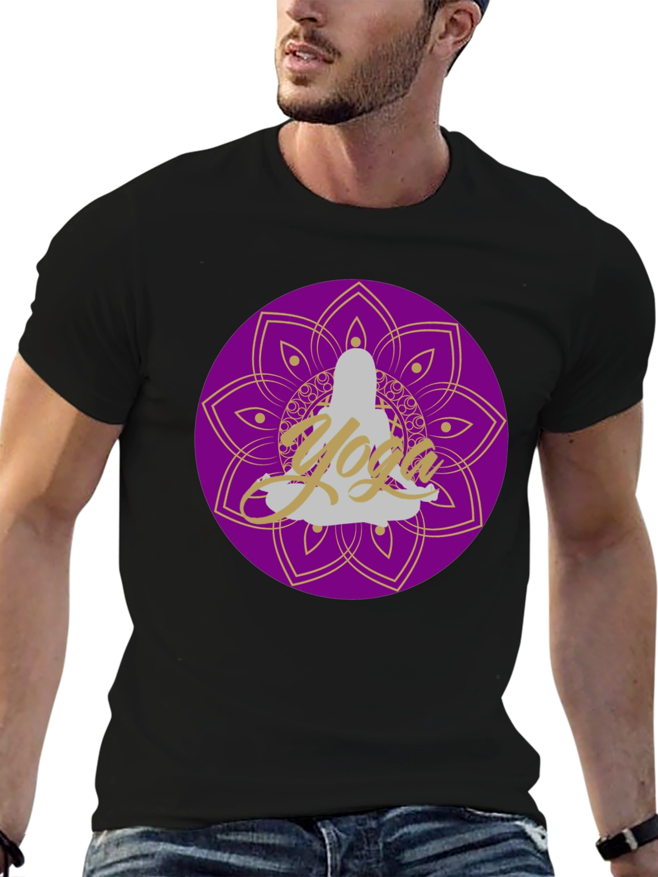 Yoga Mandala Graphic Tee - Relax & Meditate T-Shirt
