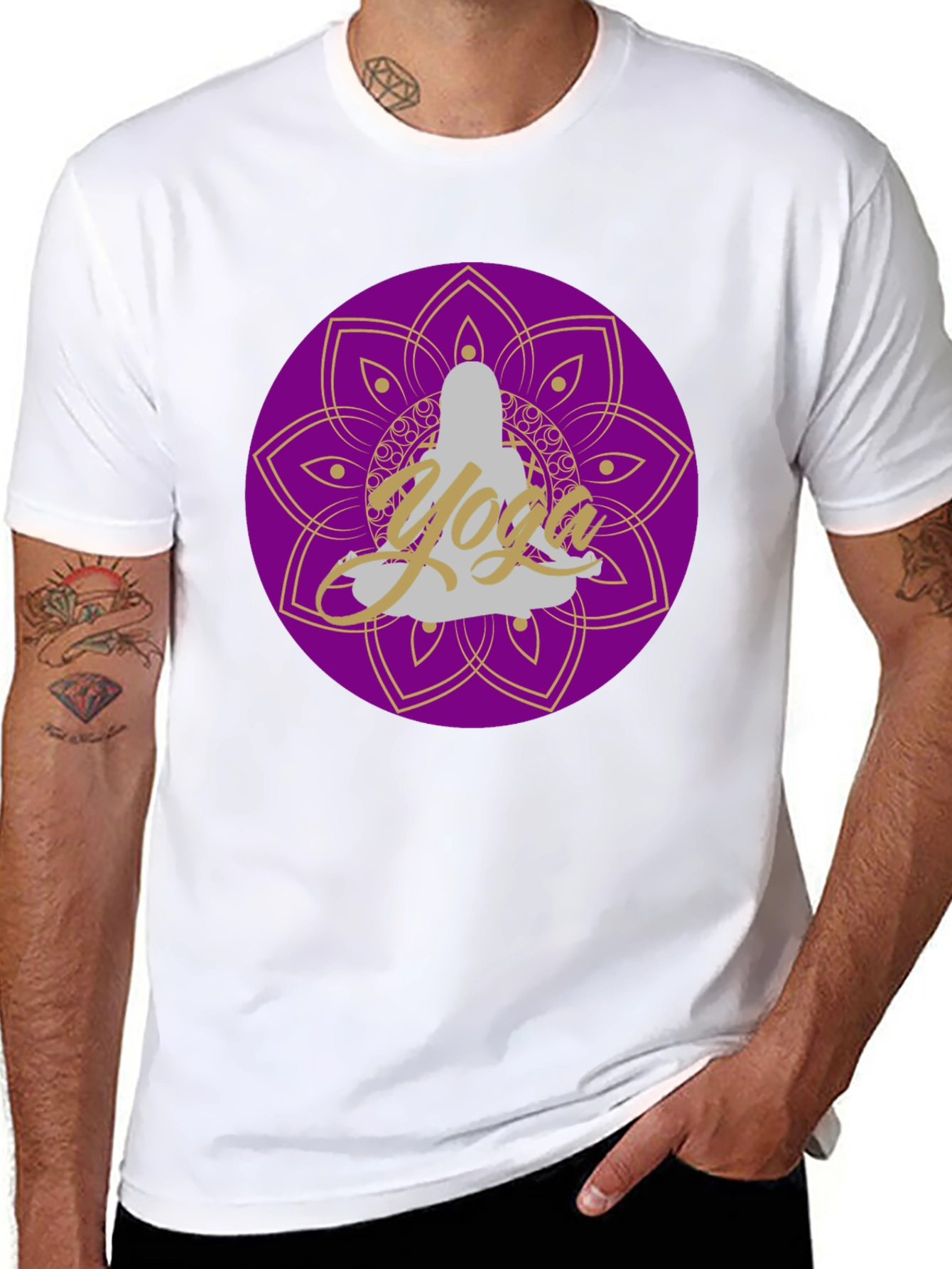 Yoga Mandala Graphic Tee - Relax & Meditate T-Shirt
