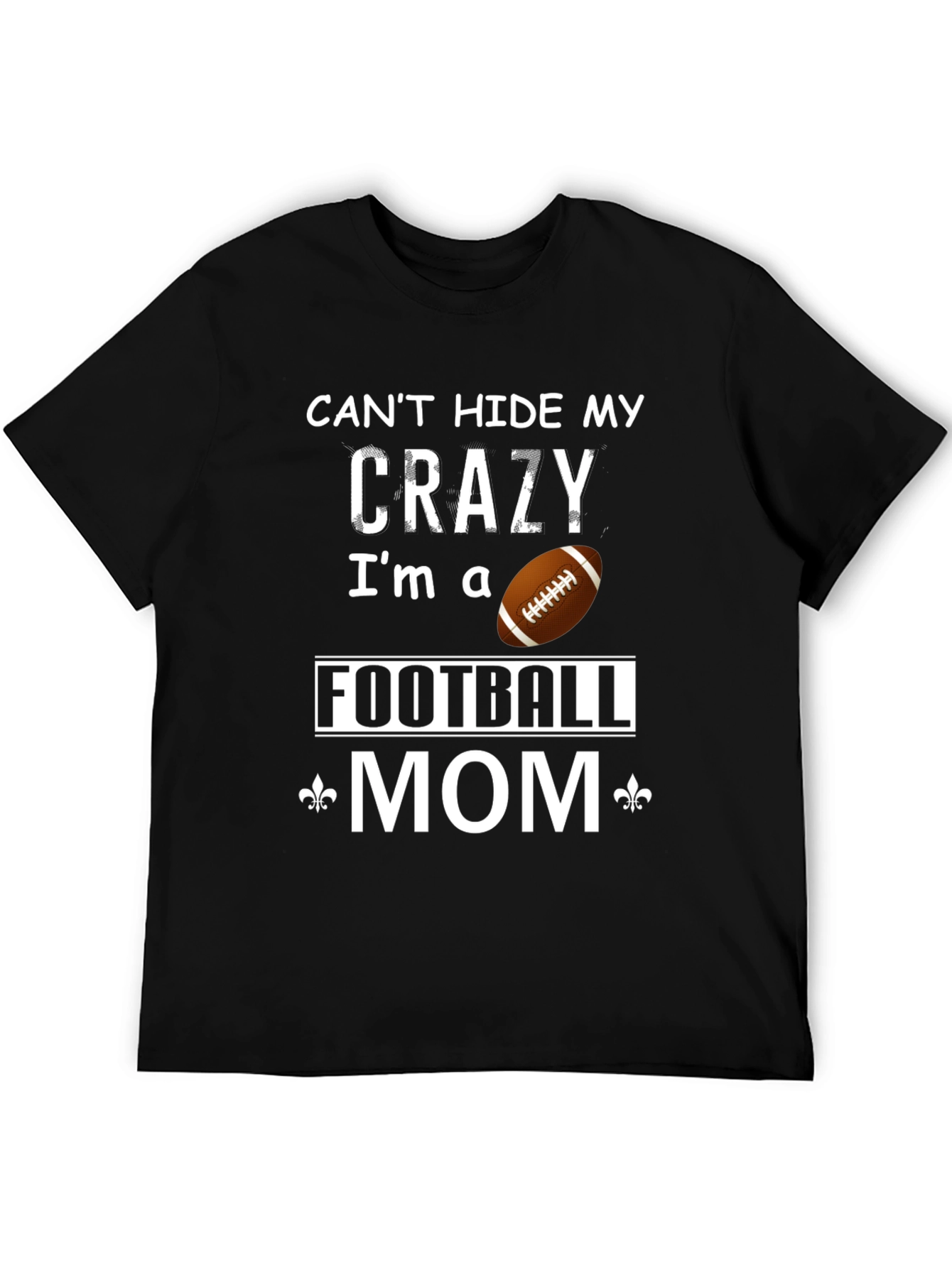 Crazy Football Mom Graphic T-Shirt