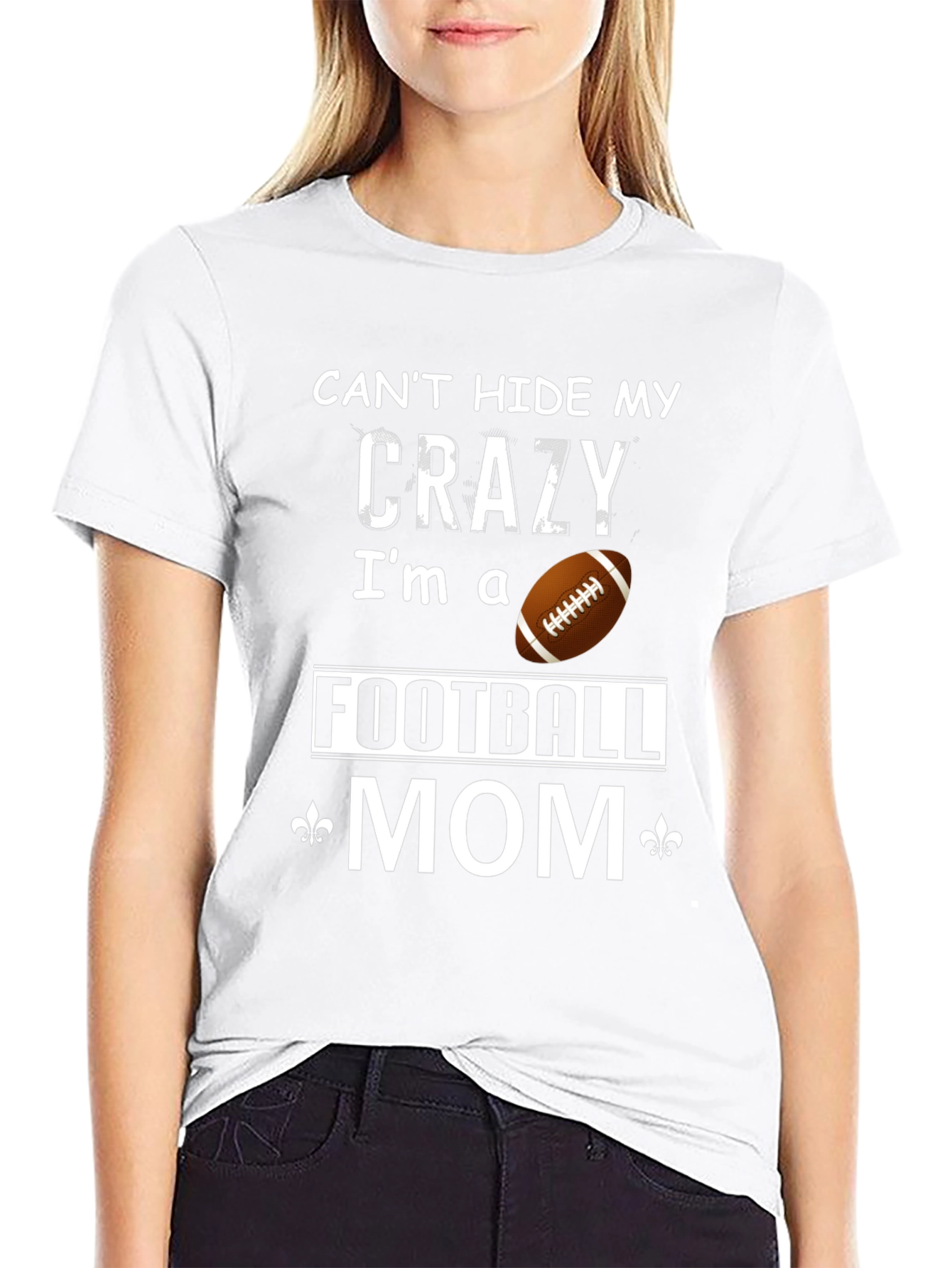 Crazy Football Mom Graphic T-Shirt