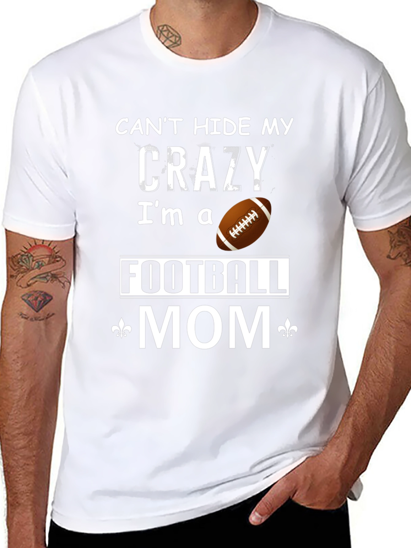 Crazy Football Mom Graphic T-Shirt
